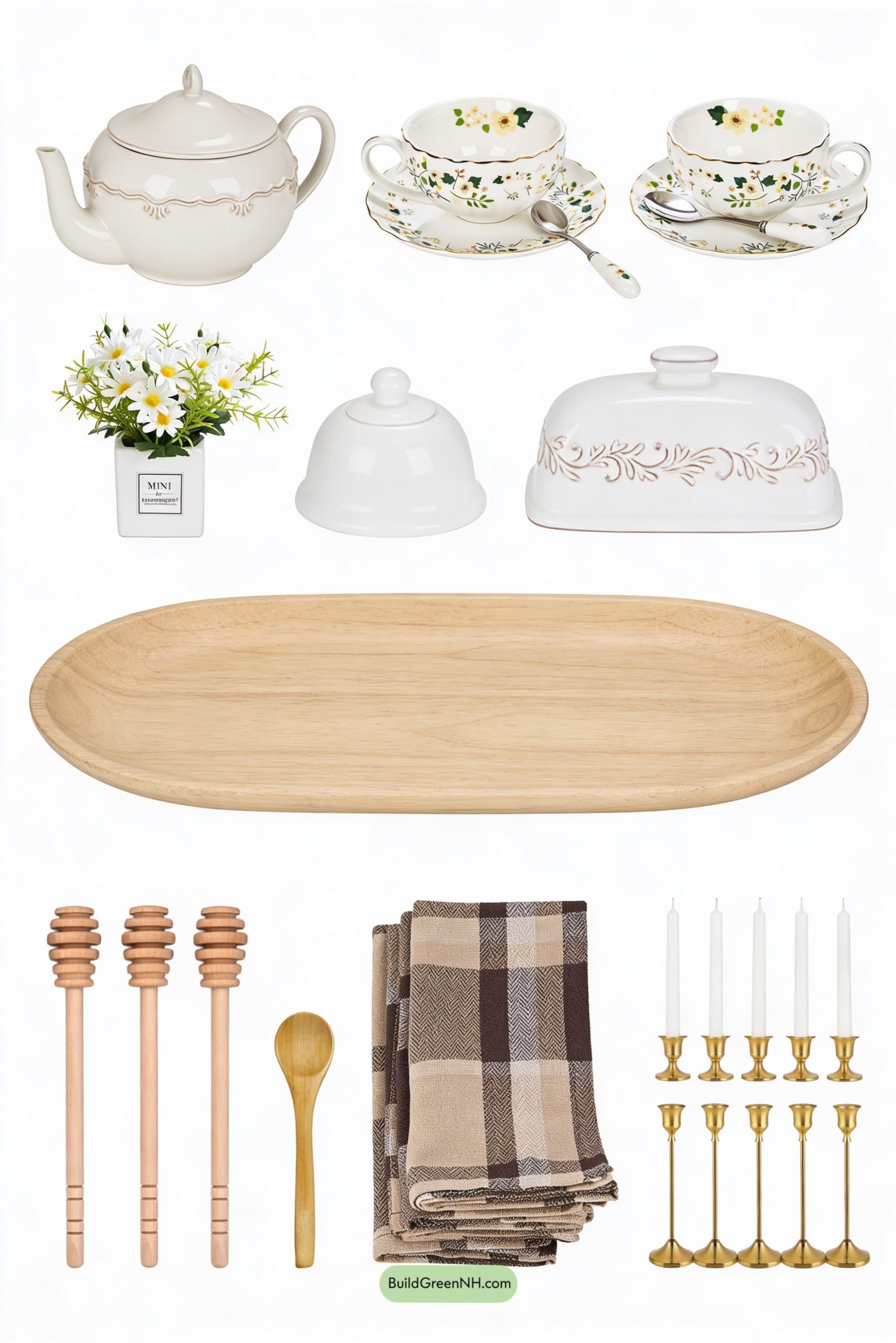 Moodboard for Plaid-Perfect Tea Tray in Sunlit Nook