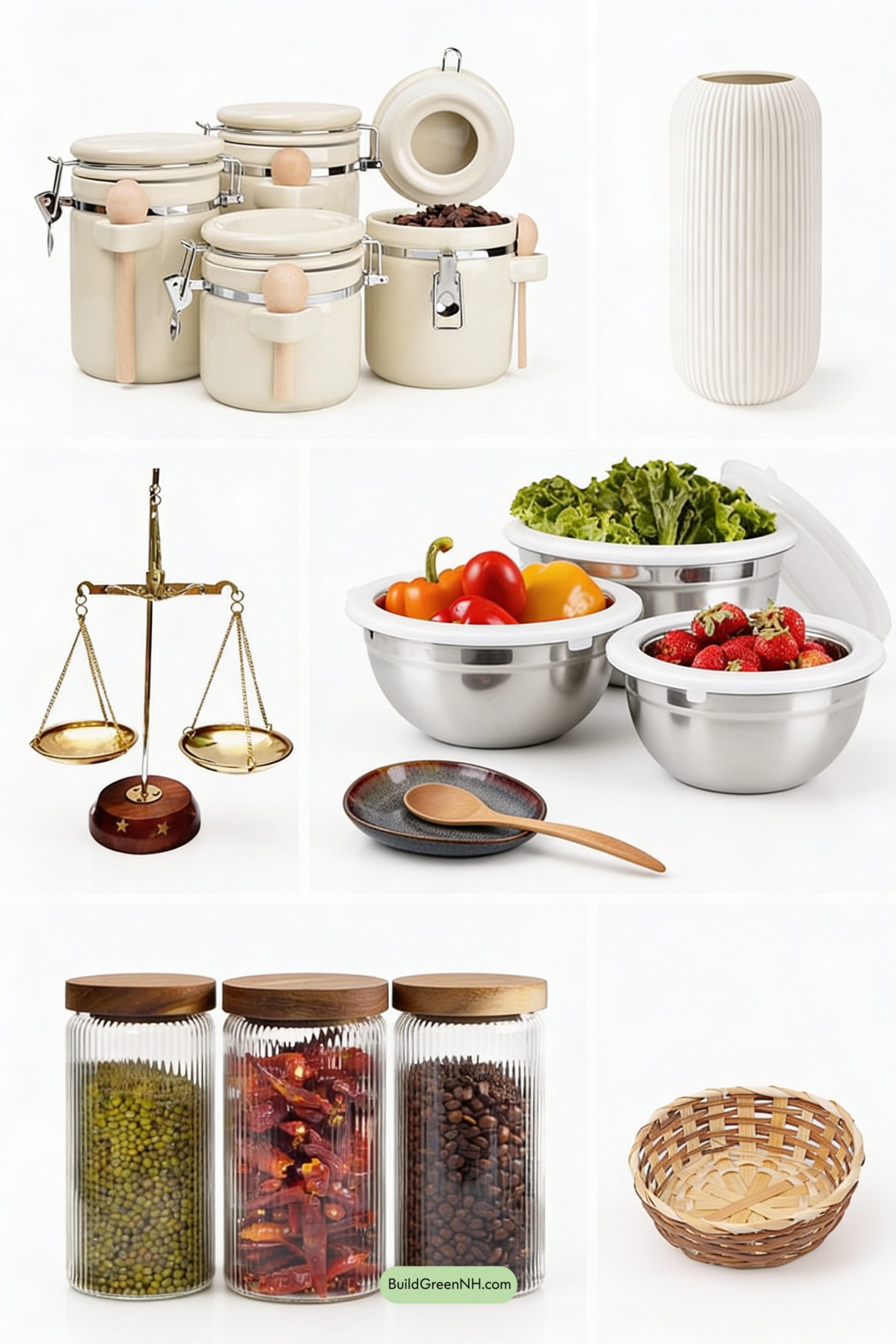 Moodboard for Creamy Pantry Shelf with Brass Balance