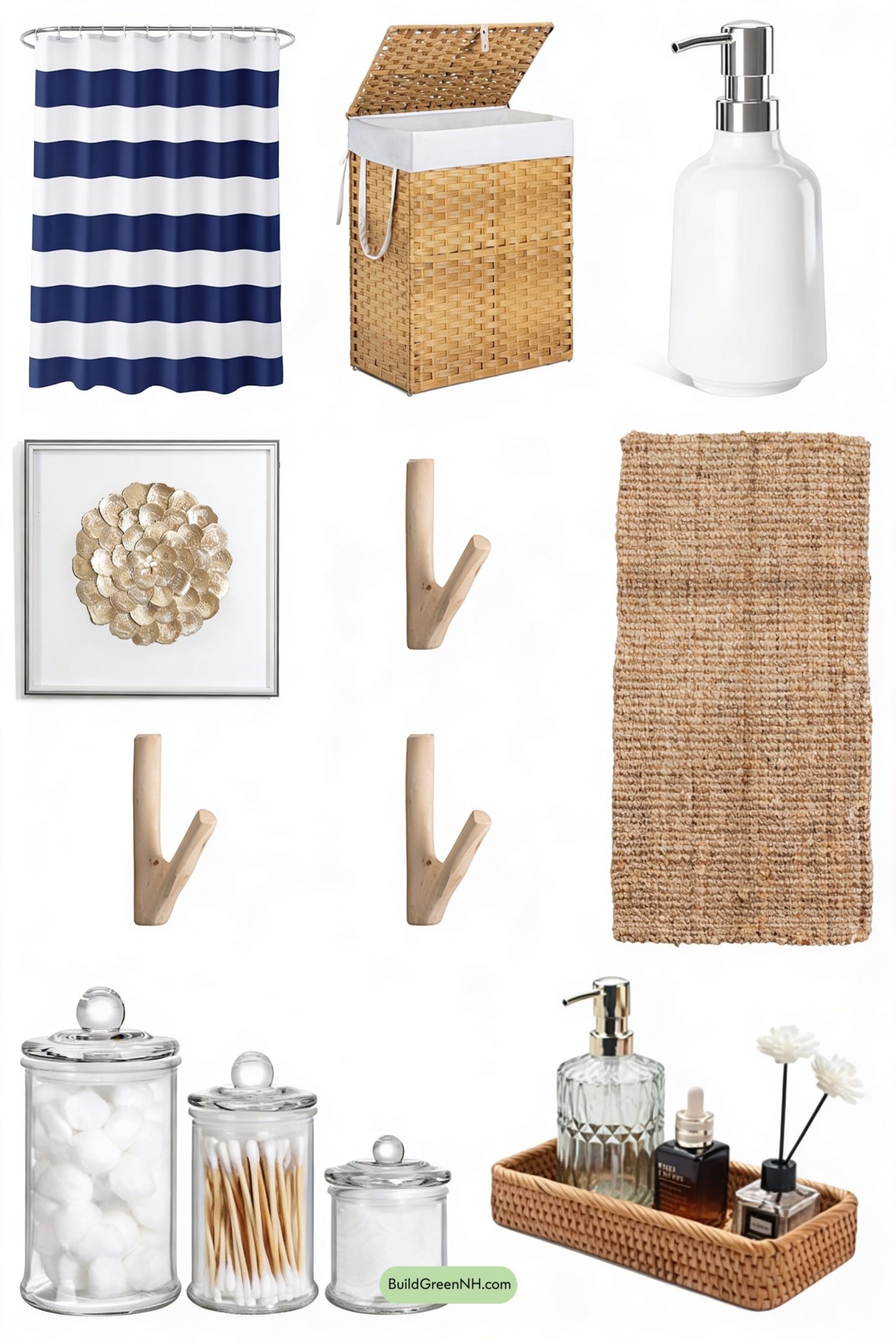 Moodboard for Navy Stripes & Woven Coastal Calm