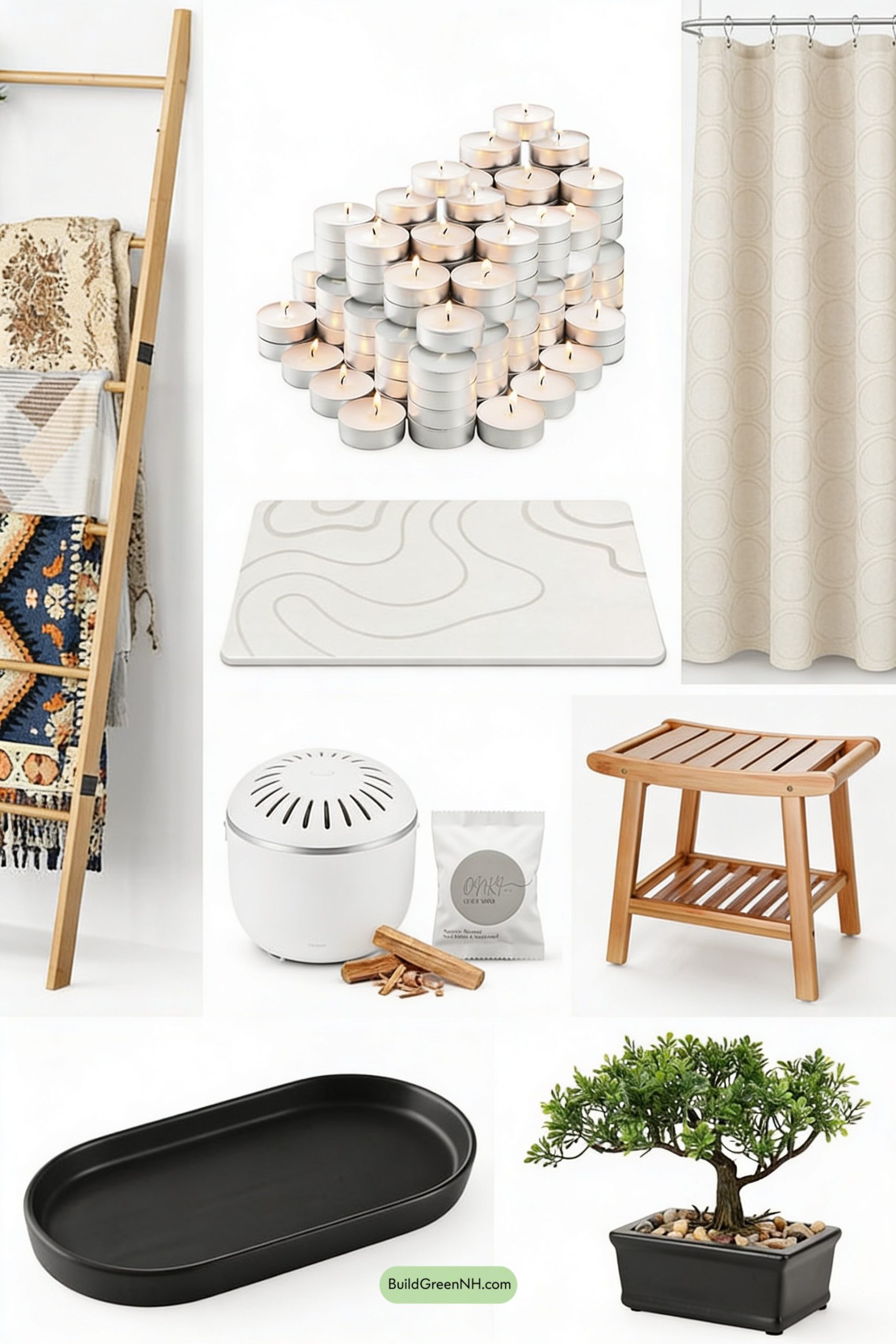 Moodboard for Slate Zen Spa Bathroom Corner