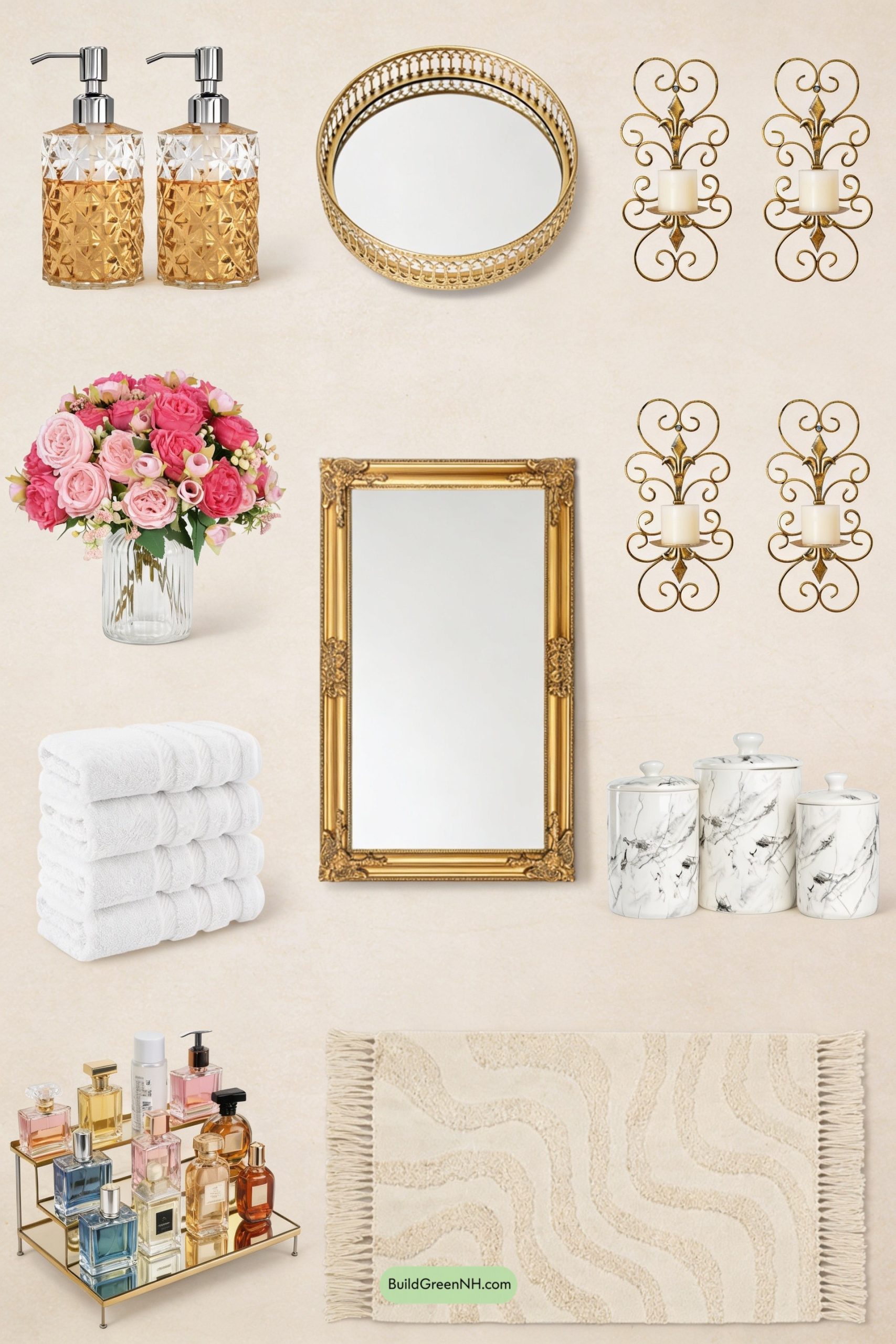 Moodboard for Parisian Vanity Moment, Bathroom Edition