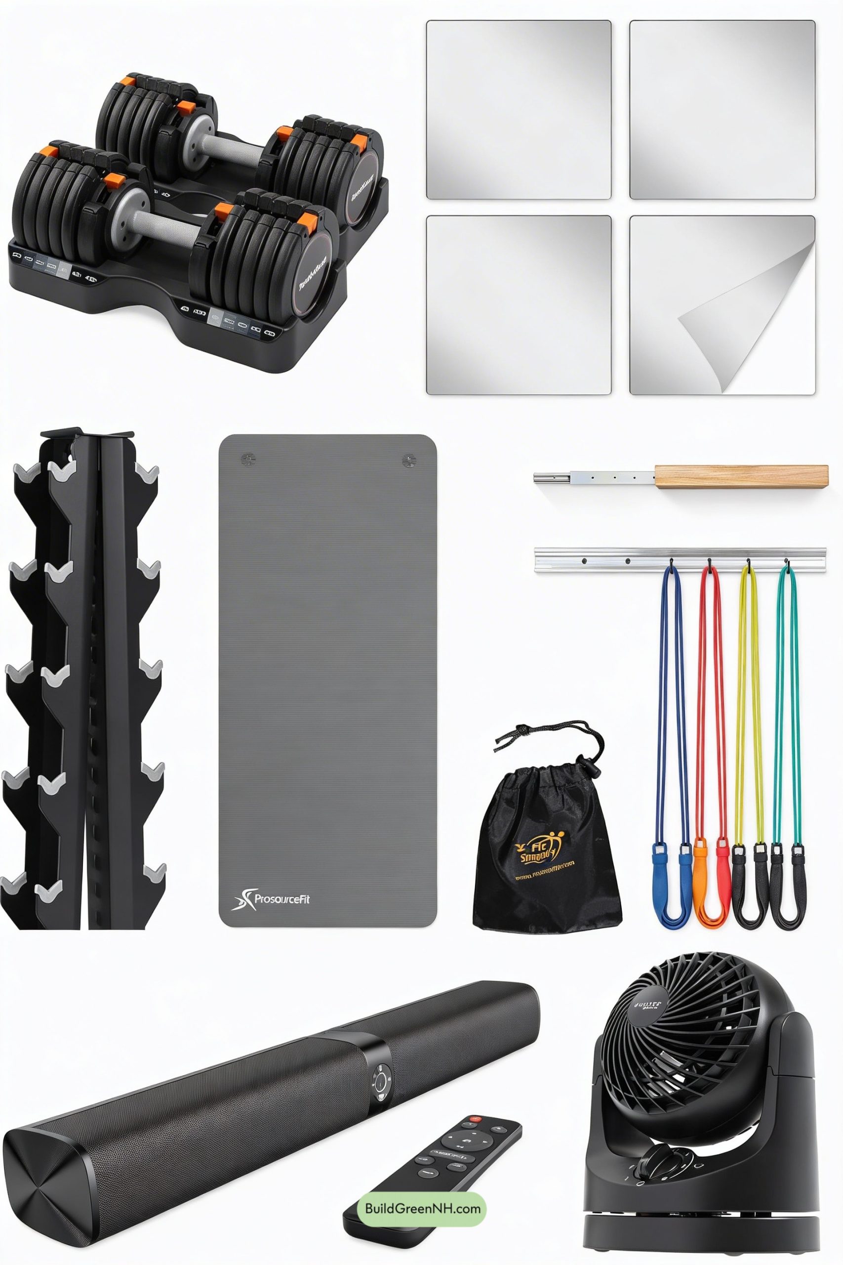 Moodboard for Small-Space Gym, Big-Time Style