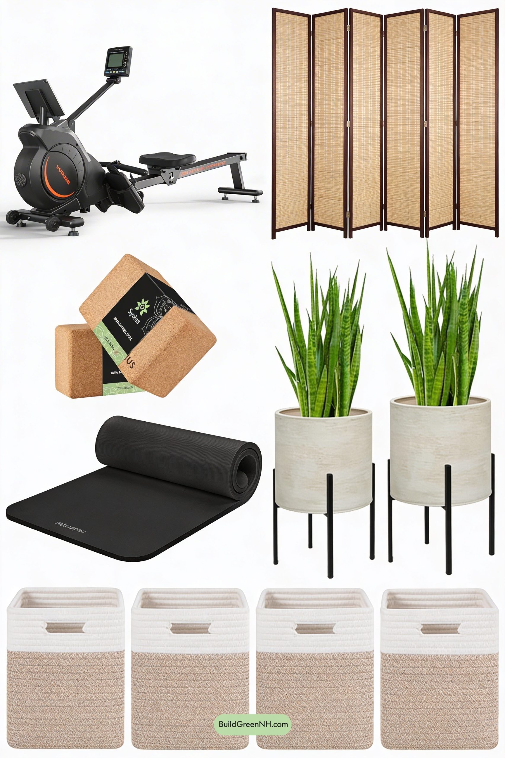 Moodboard for Sunlit Sunroom Gym, Zen Included