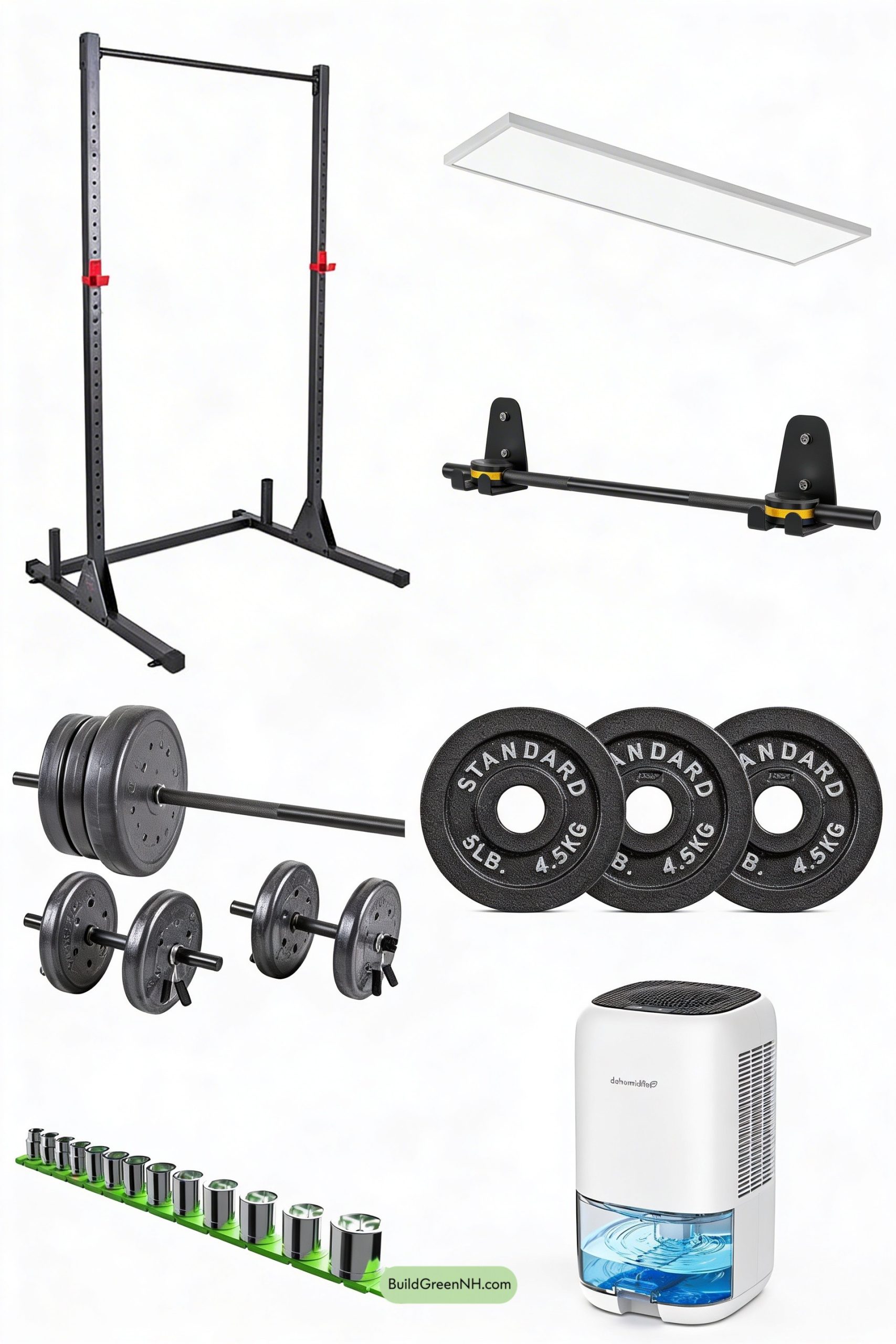 Moodboard for Garage Gym with Centered Lifting Deck