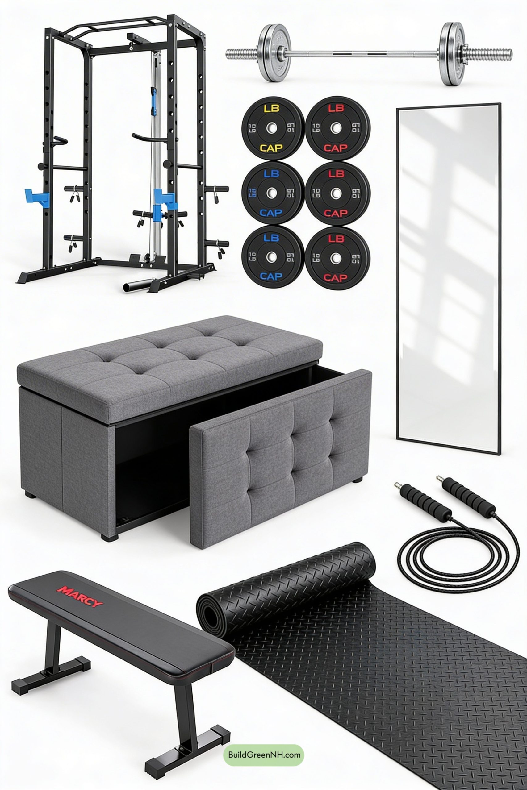 Moodboard for Concrete-and-Glass Home Gym, Perfectly Edited