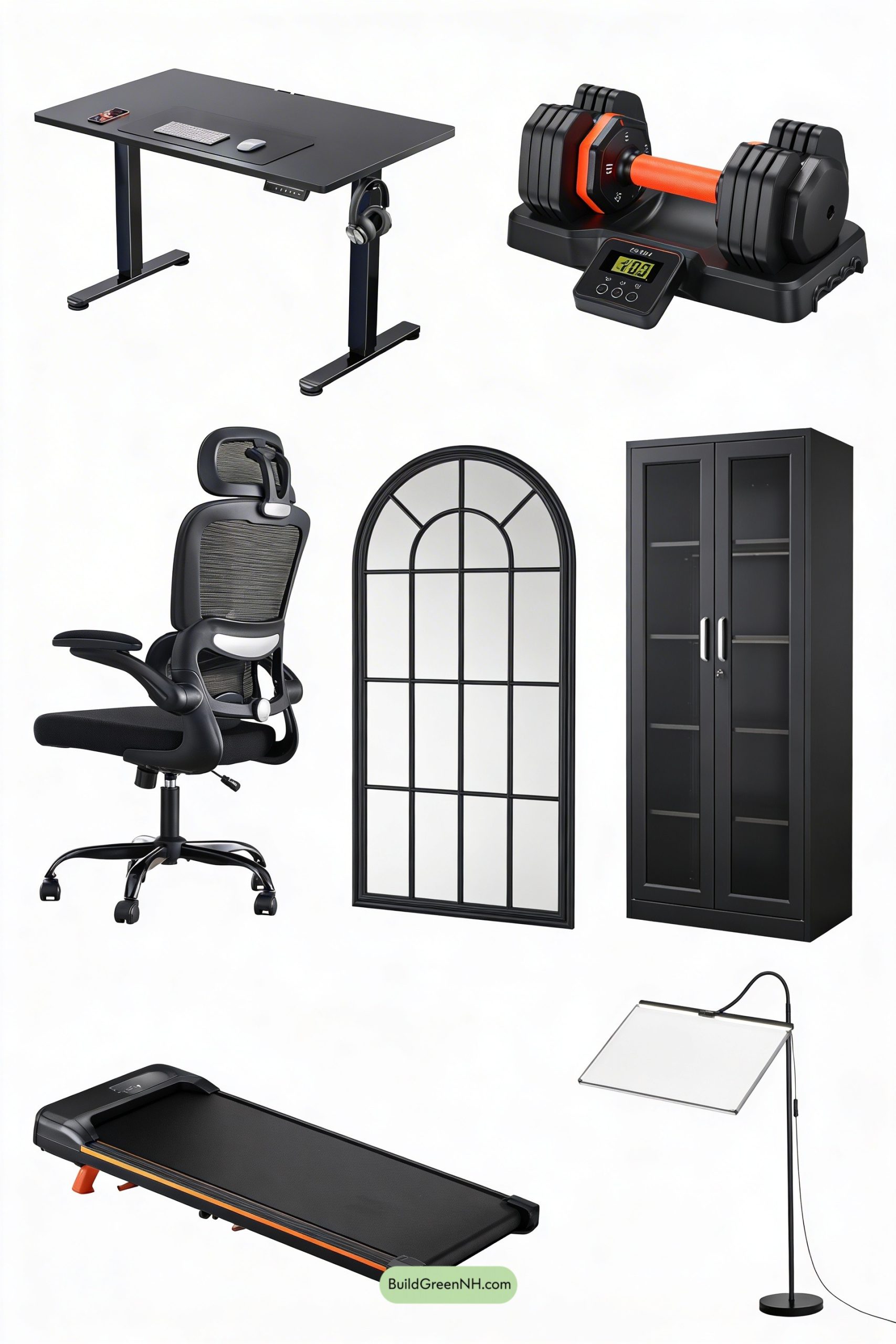 Moodboard for Slide-to-Switch Office-Gym Retreat