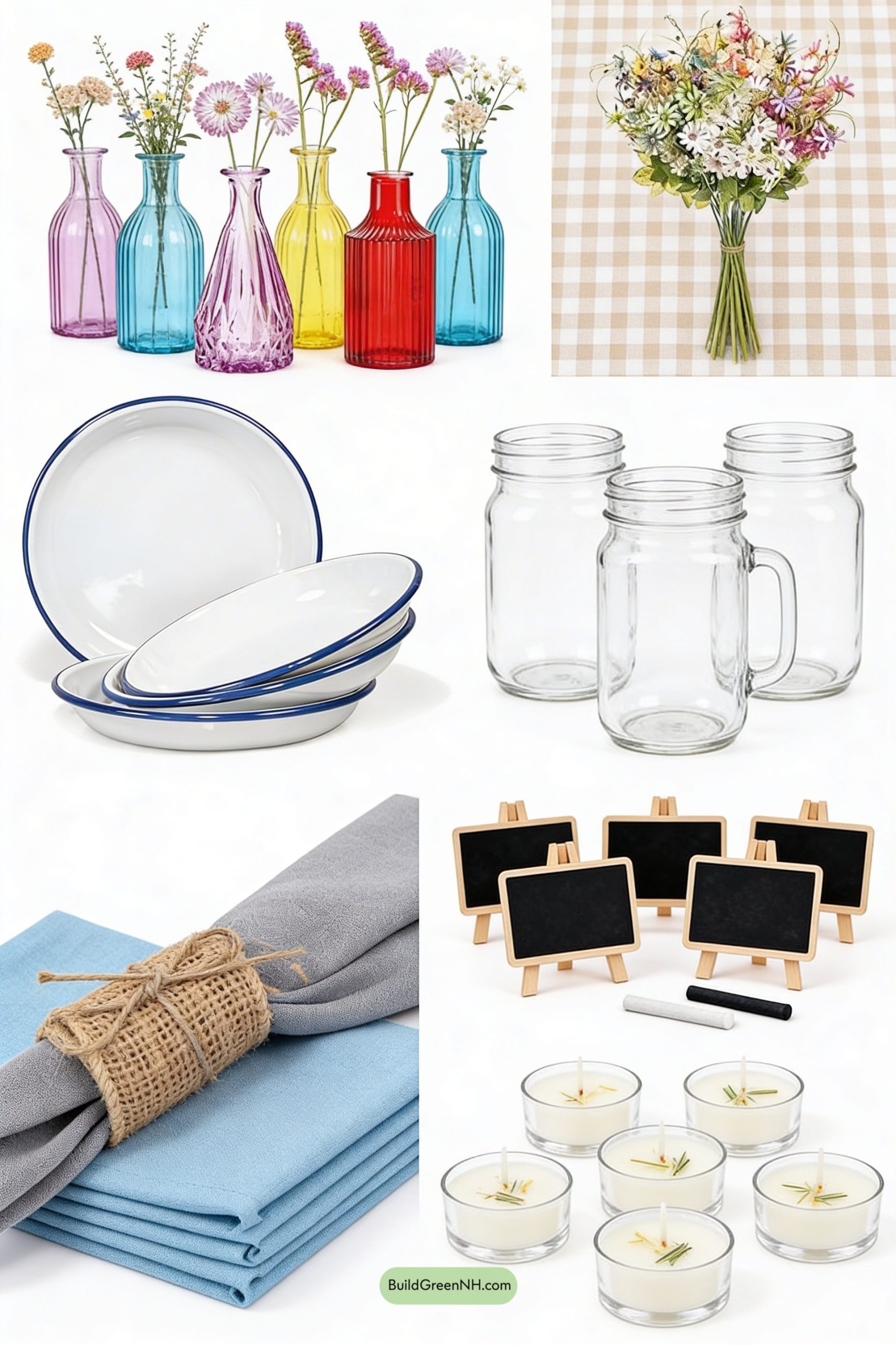 Moodboard for Wildflower Jar Parade, Garden-Party Chic