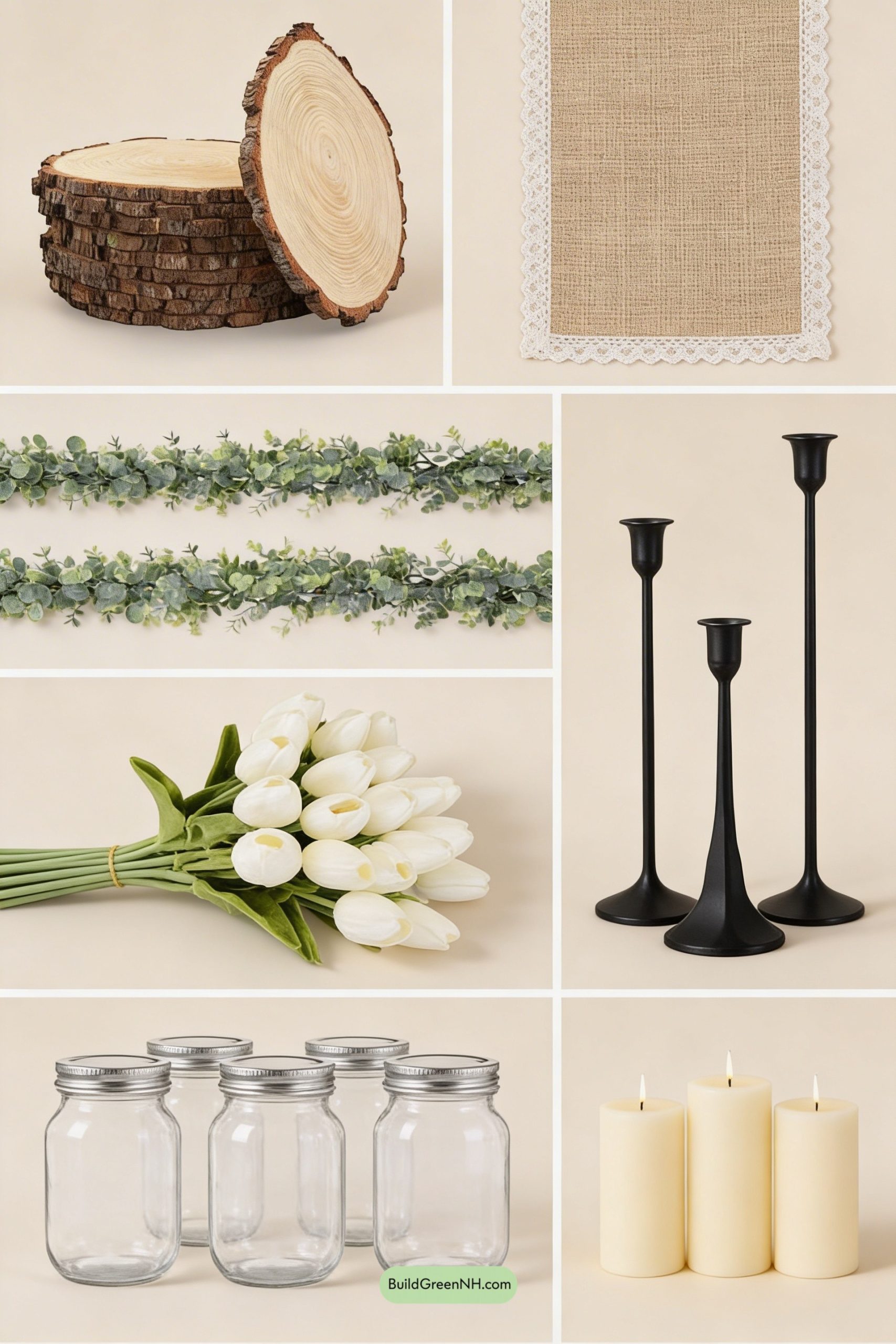 Moodboard for Burlap Runway, Tulips, and Speckled Eggs