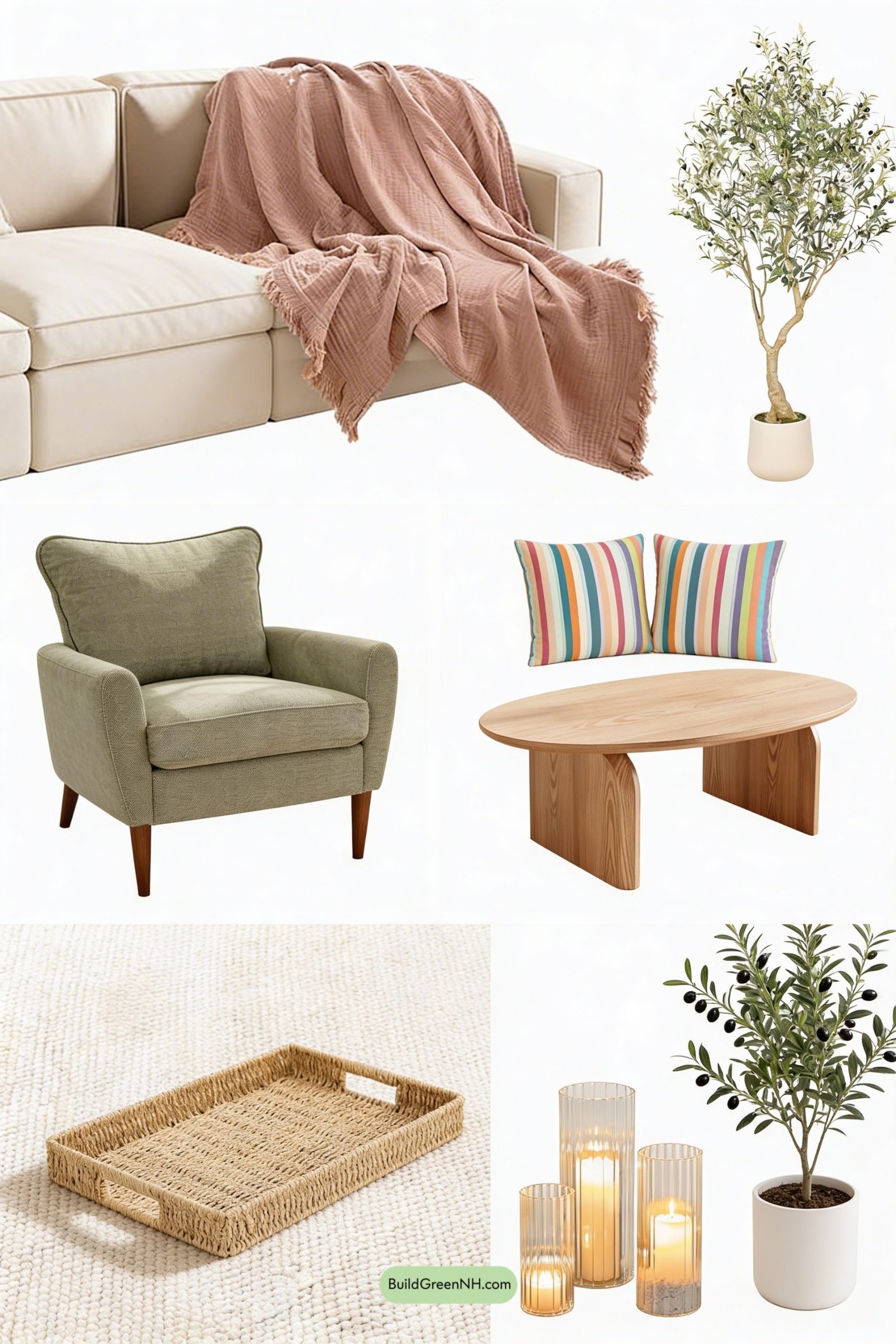Moodboard for Sunlit Neutrals With a Spring Pop