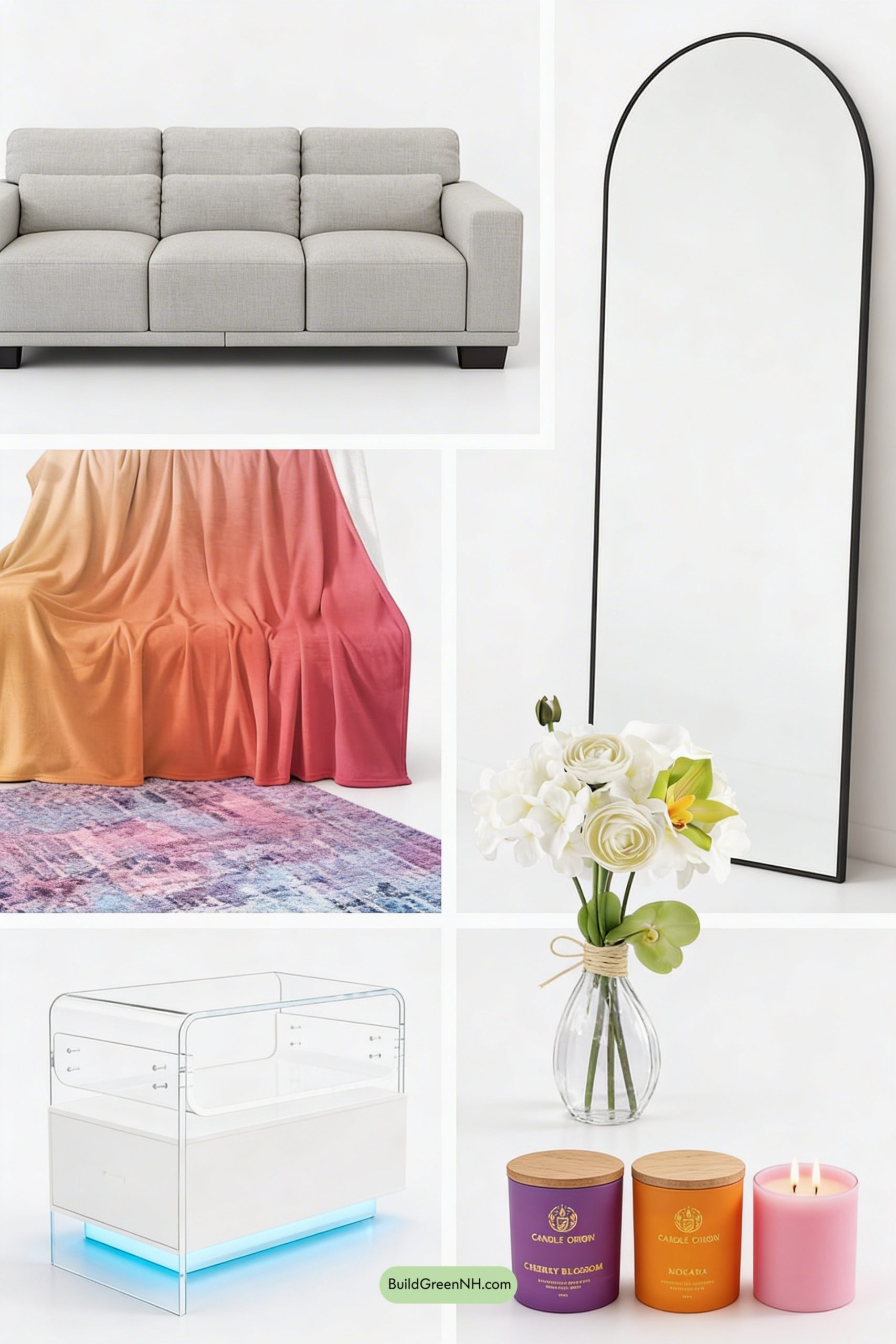 Moodboard for Pastel Color-Block Spring Living Room