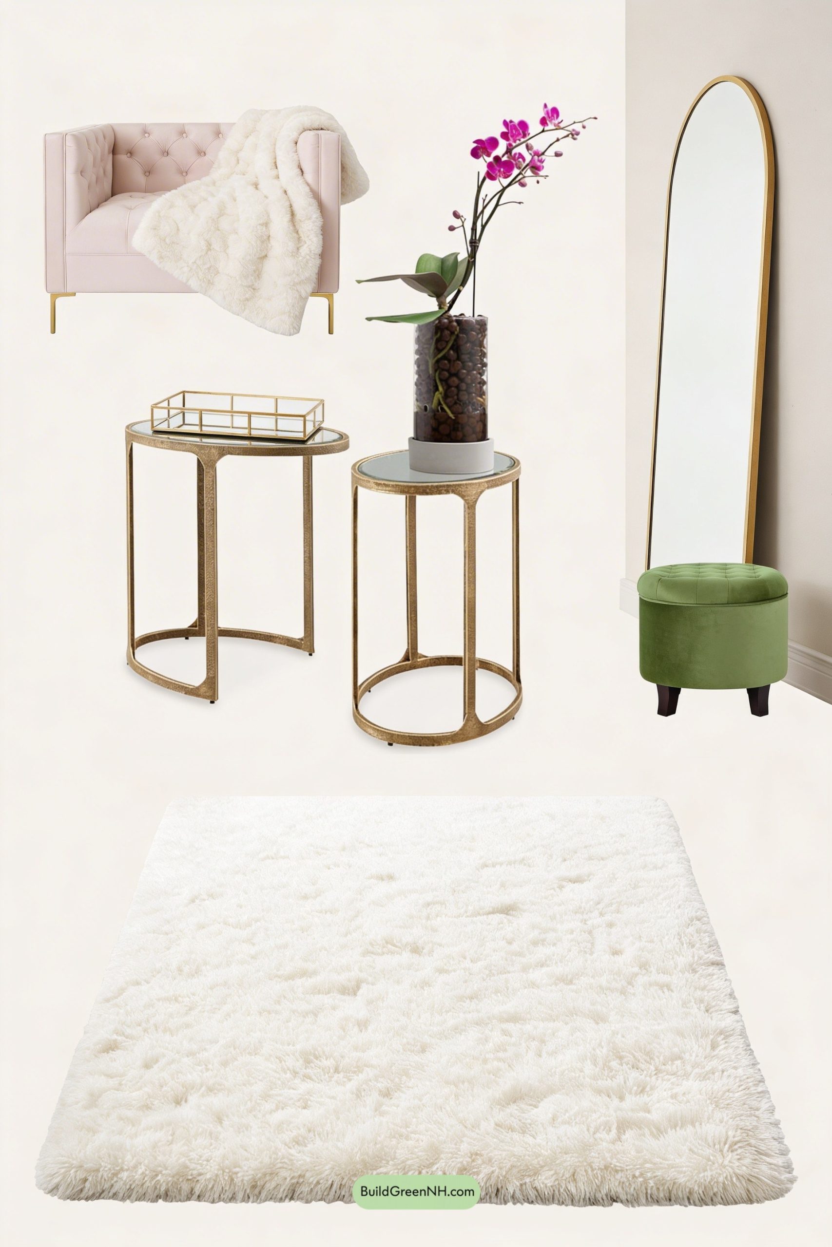 Moodboard for Blush Glam Spring Lounge Glow