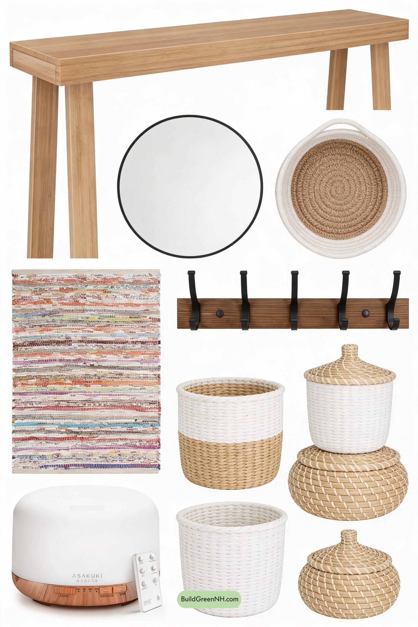 Moodboard for Airy Spring Entryway with Soft Pastels