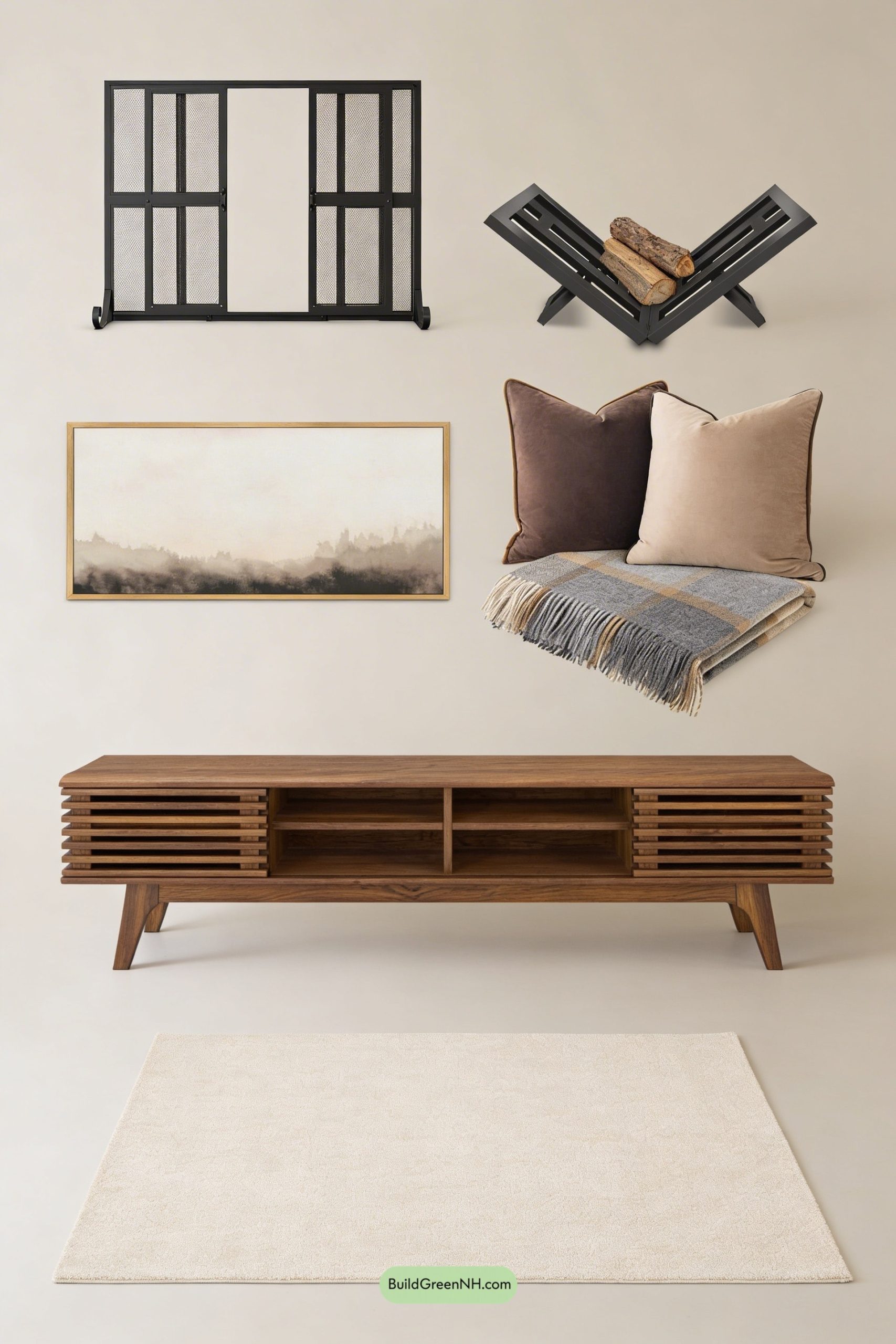 Moodboard for Quiet-Neutral Fireplace, Spring Branch Drama