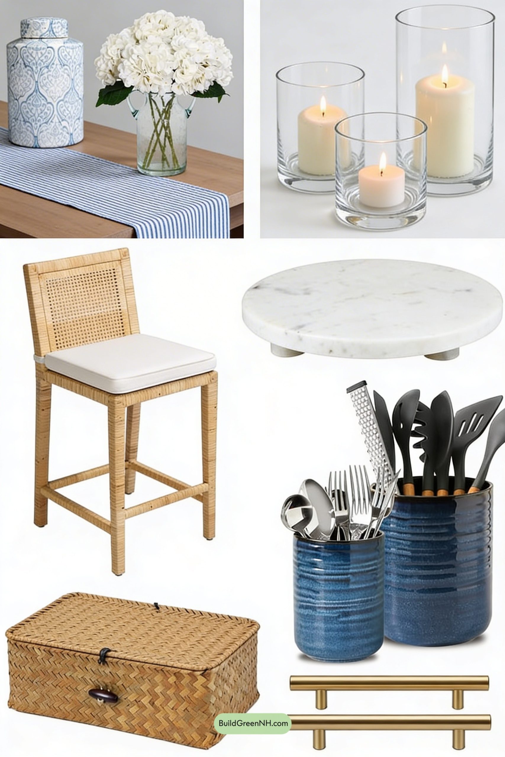 Moodboard for Hydrangeas and Stripes on a Bright Island