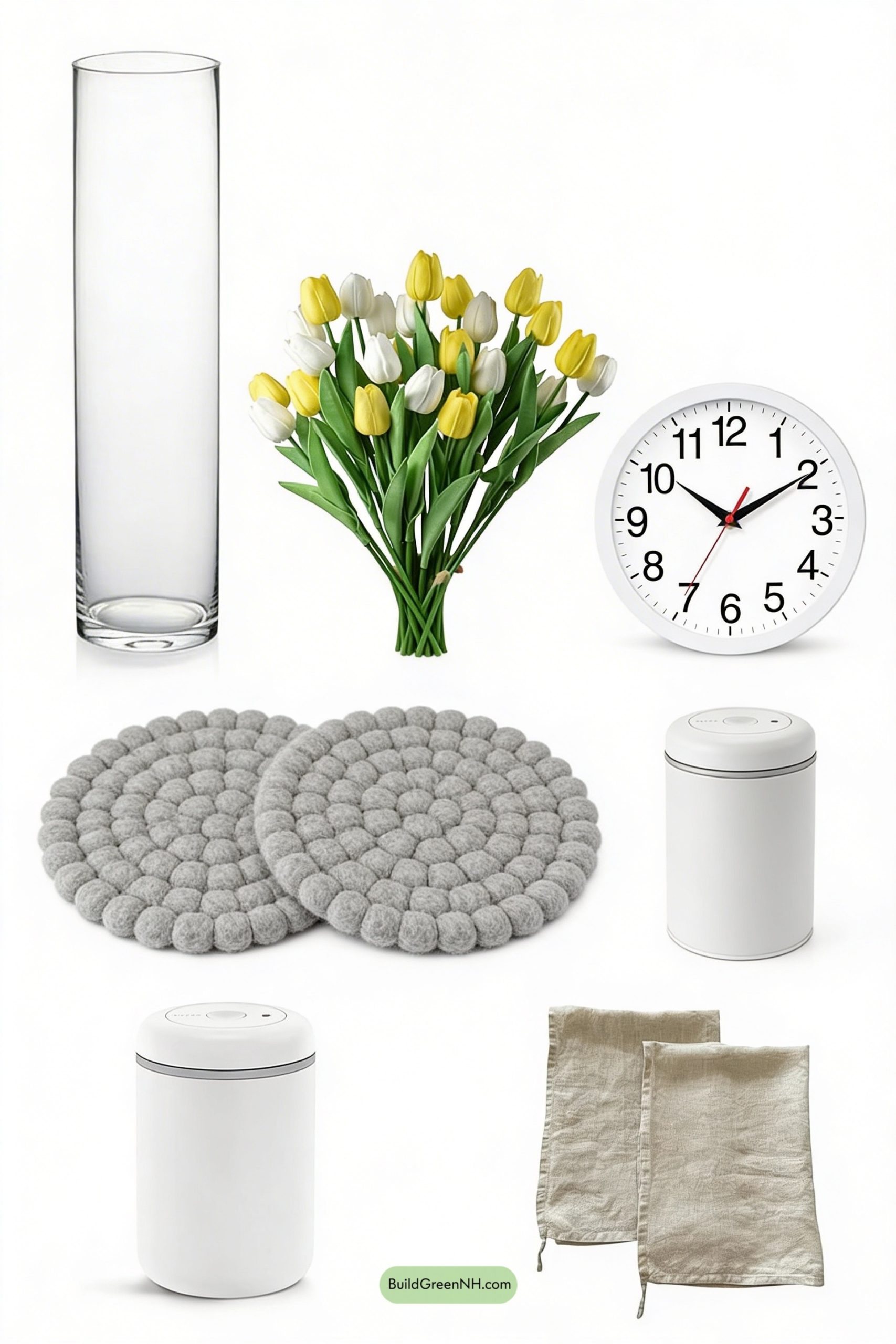 Moodboard for Birch Minimalism with Spring Tulips