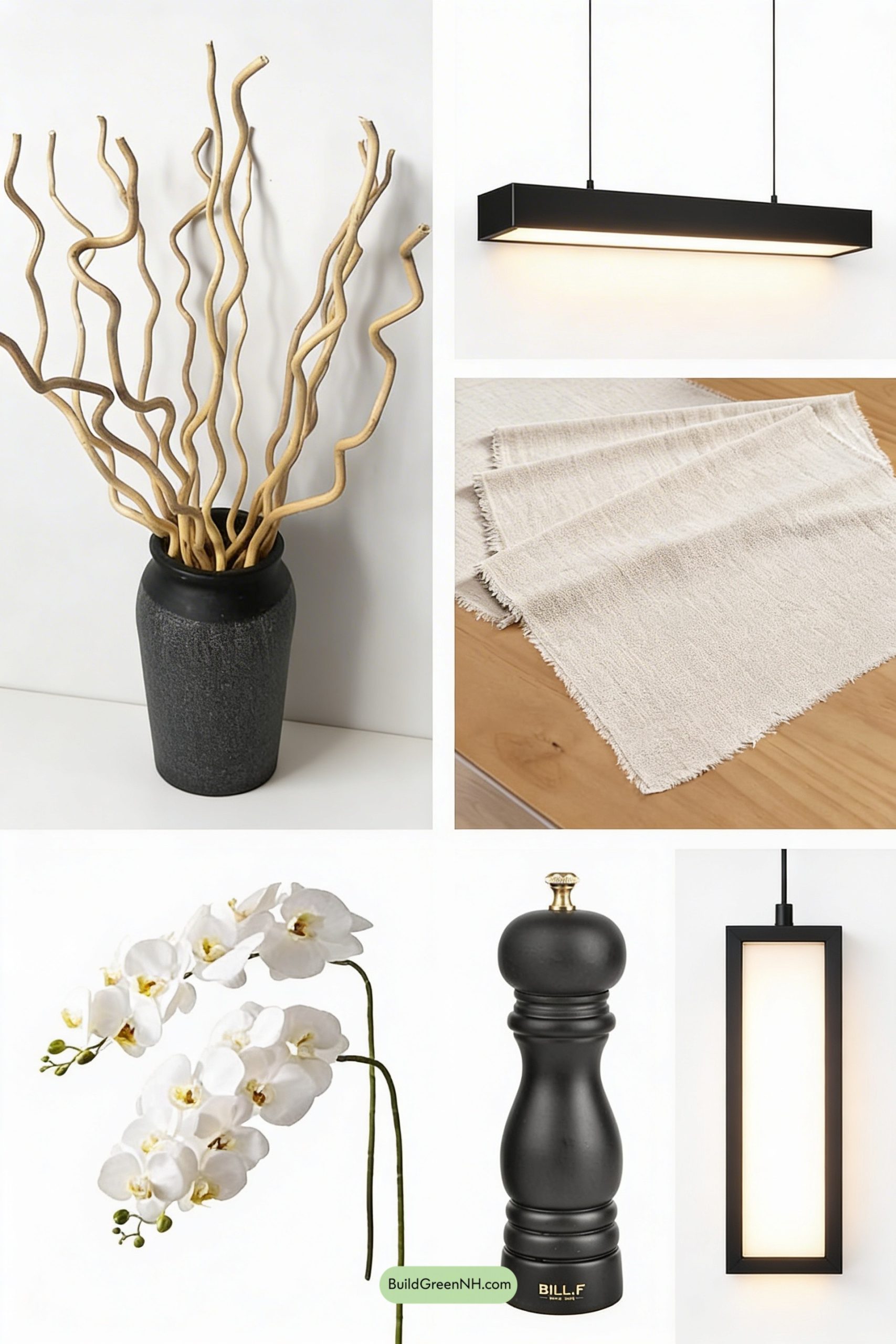 Moodboard for Ikebana Calm on a Modern Island