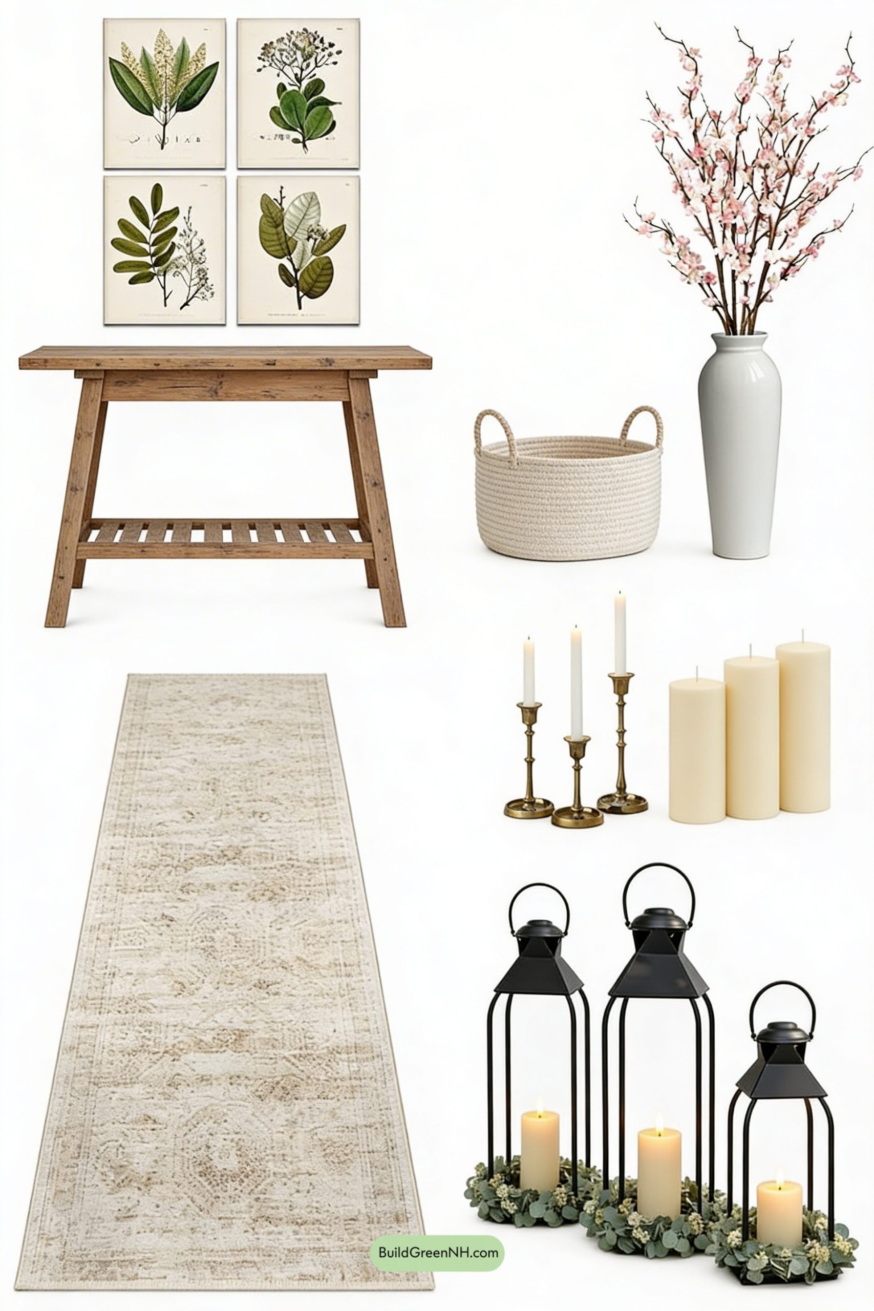 Moodboard for Spring Botanicals Meet Rustic Staircase Charm