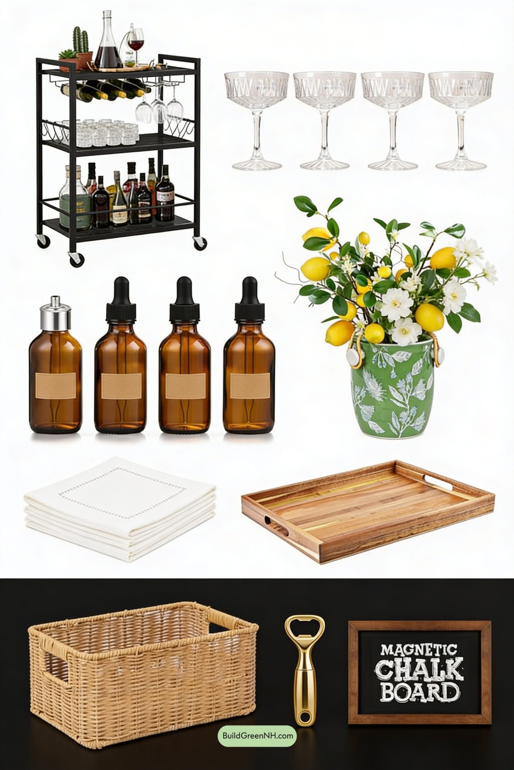 Moodboard for Spring Sips, Rustic Chic