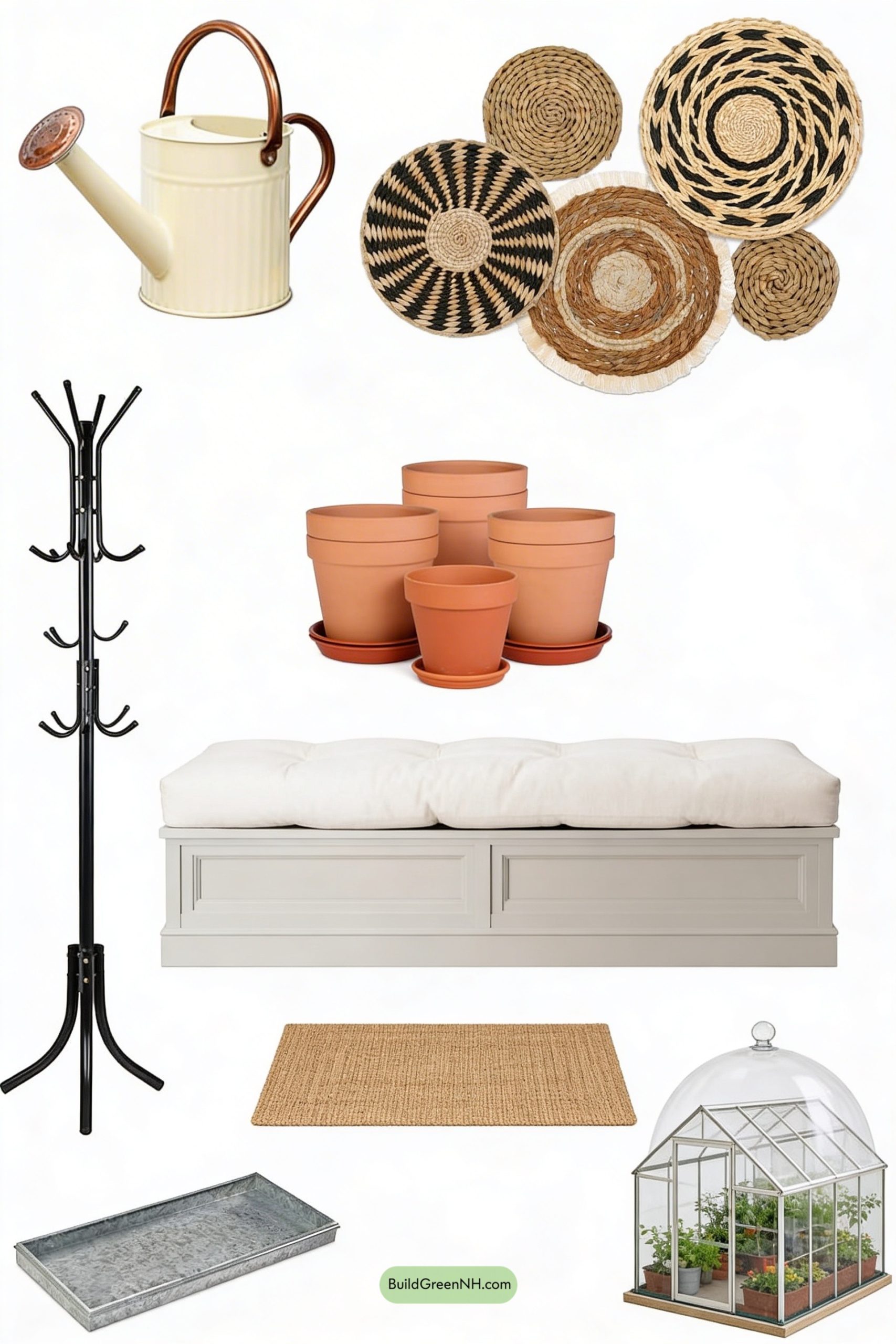 Moodboard for Spring-Ready Rustic Mudroom Nook