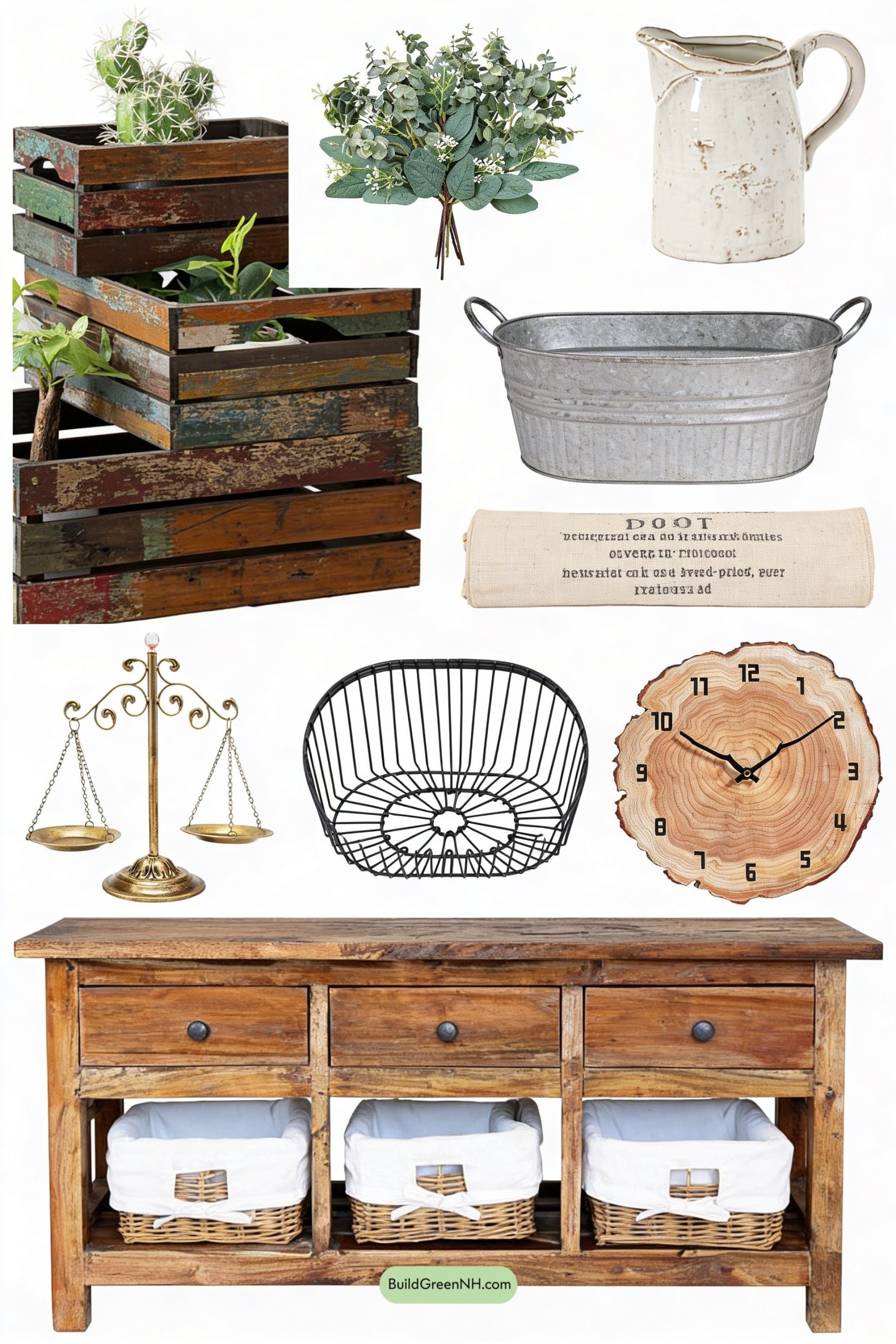 Moodboard for Market-Fresh Rustic Spring Console Styling