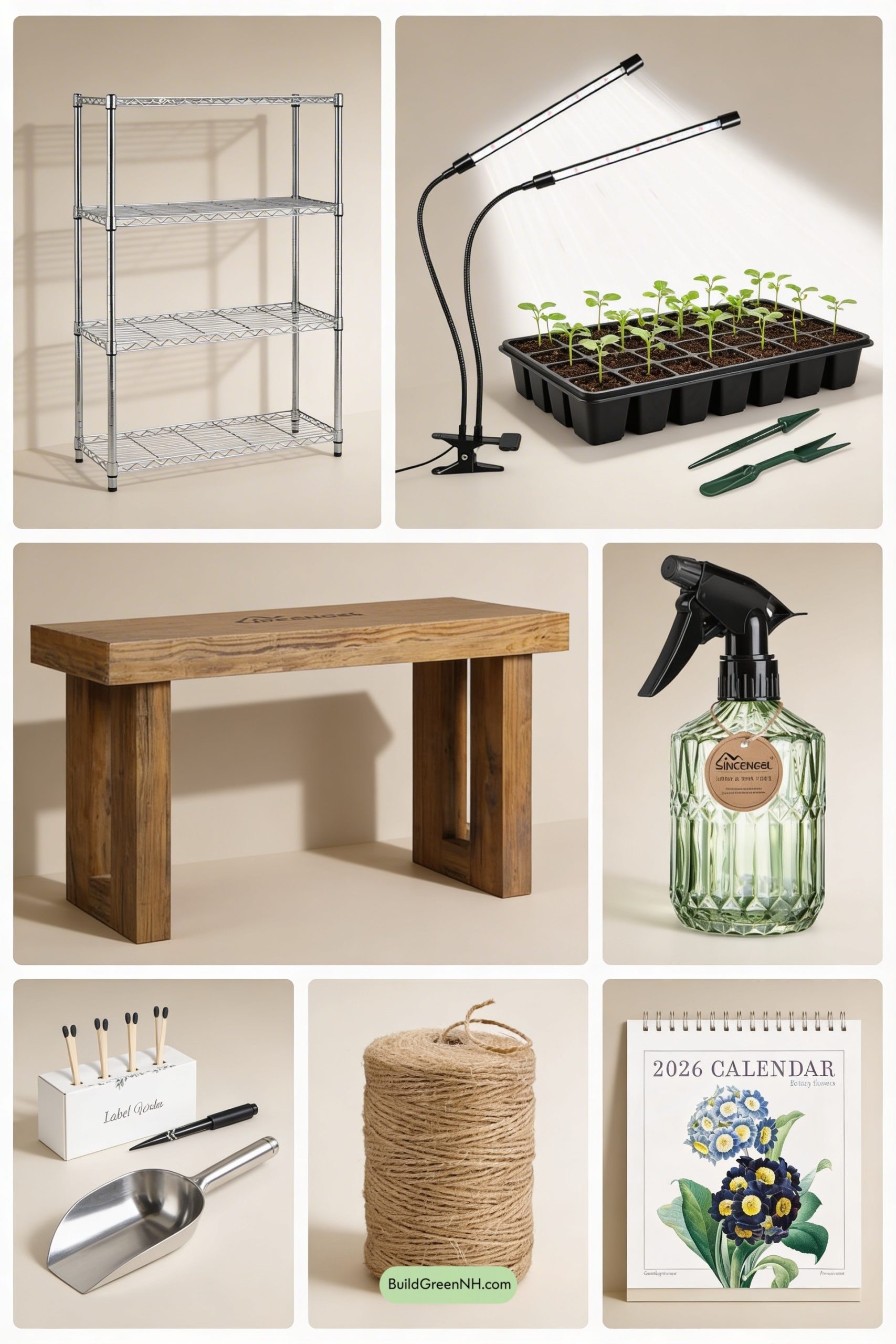 Moodboard for Rustic Kitchen Seed-Starting Corner