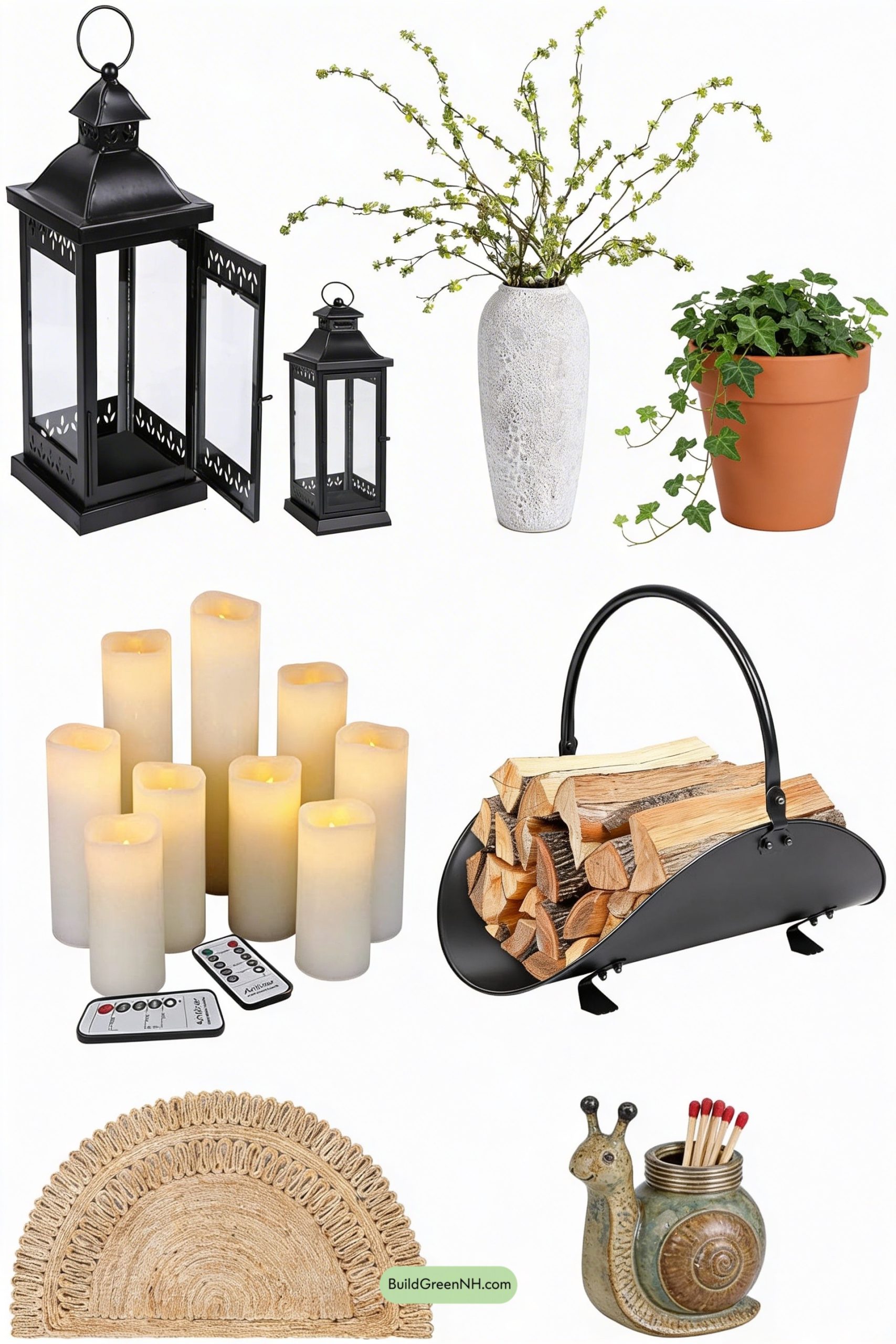 Moodboard for Mossy Lantern Hearth, Spring Farmhouse Style