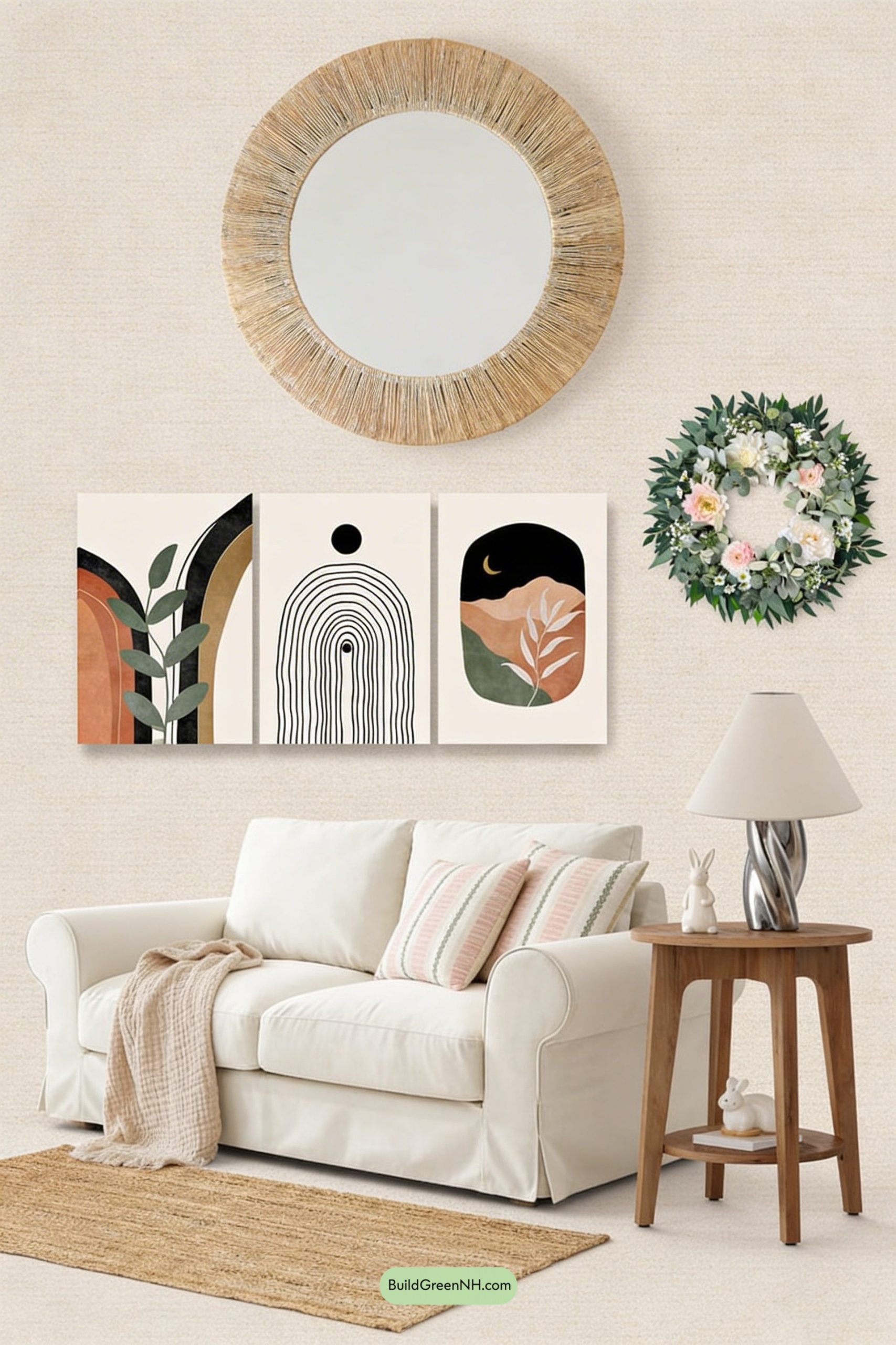 Moodboard for Pastel Spring Farmhouse Wall Moment