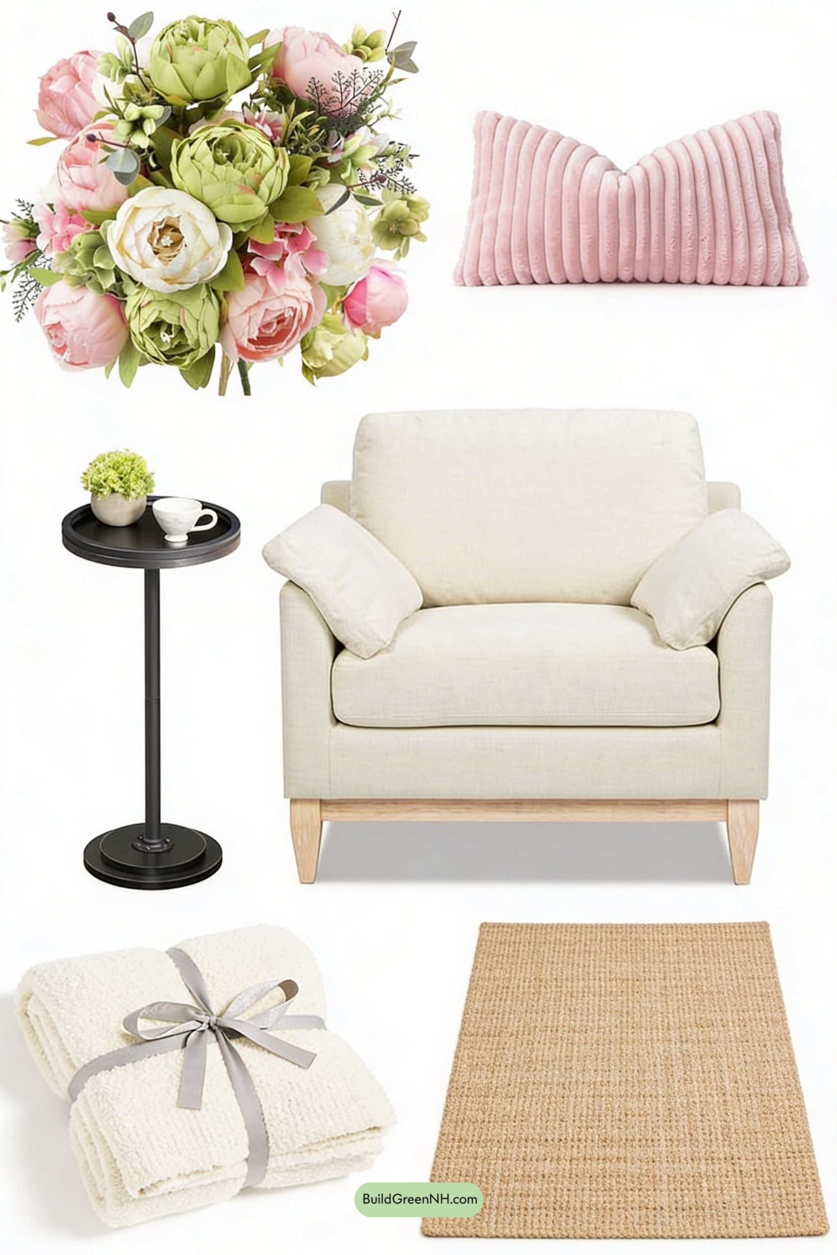 Moodboard for Pastel Spring Reading Nook Farmhouse Style