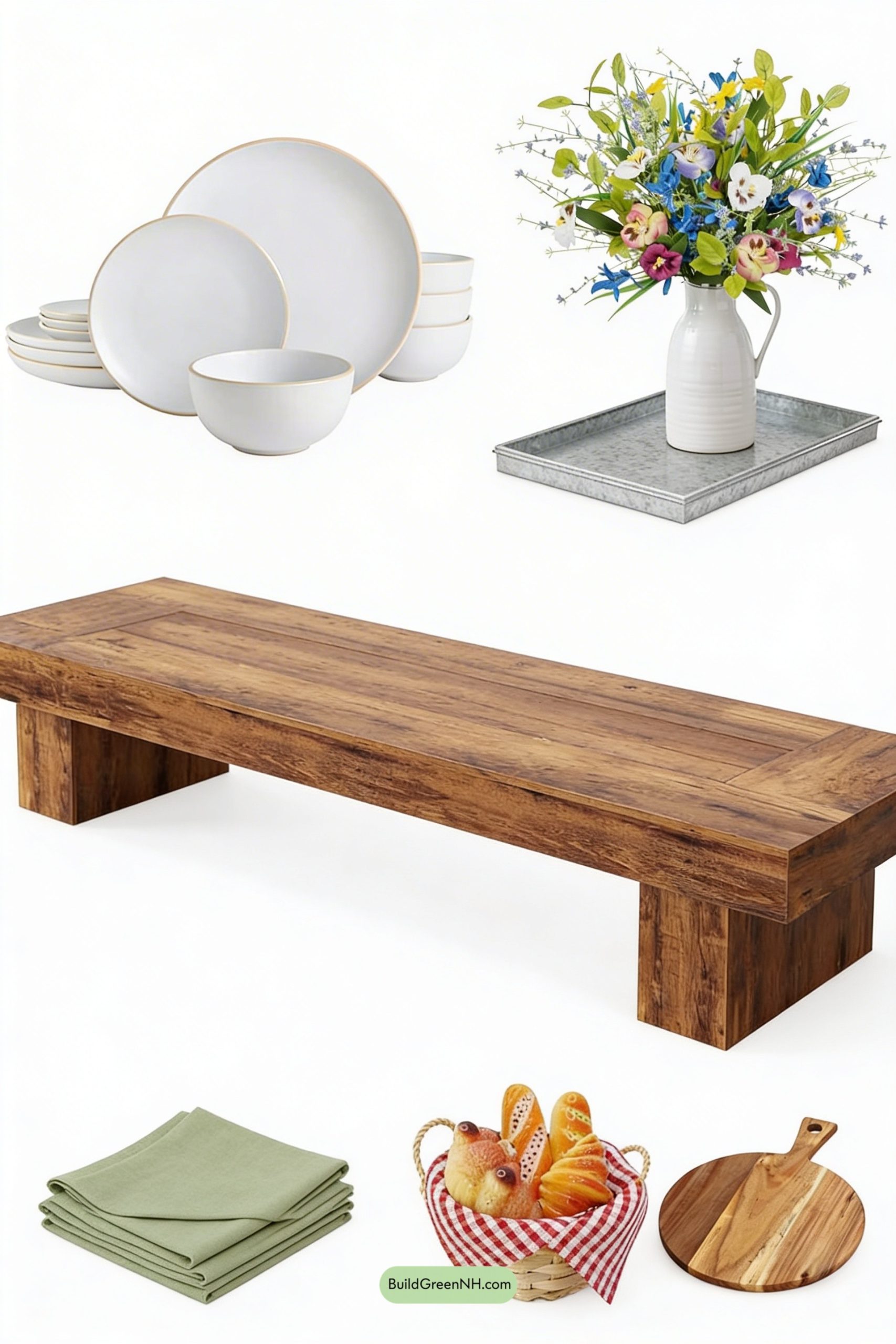 Moodboard for Spring Brunch Coffee Table Farmhouse Charm