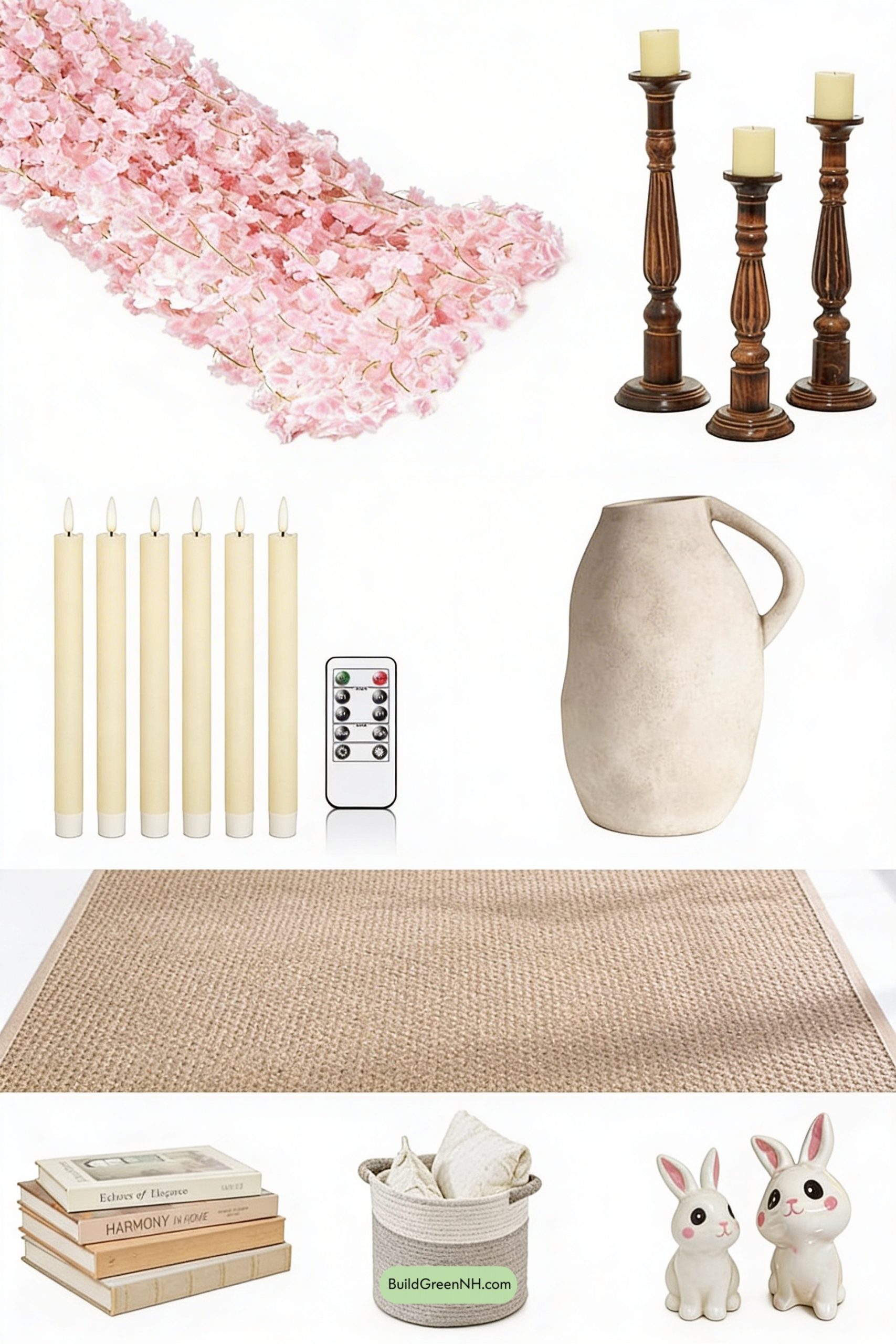 Moodboard for Modern Farmhouse Spring Mantel Moment