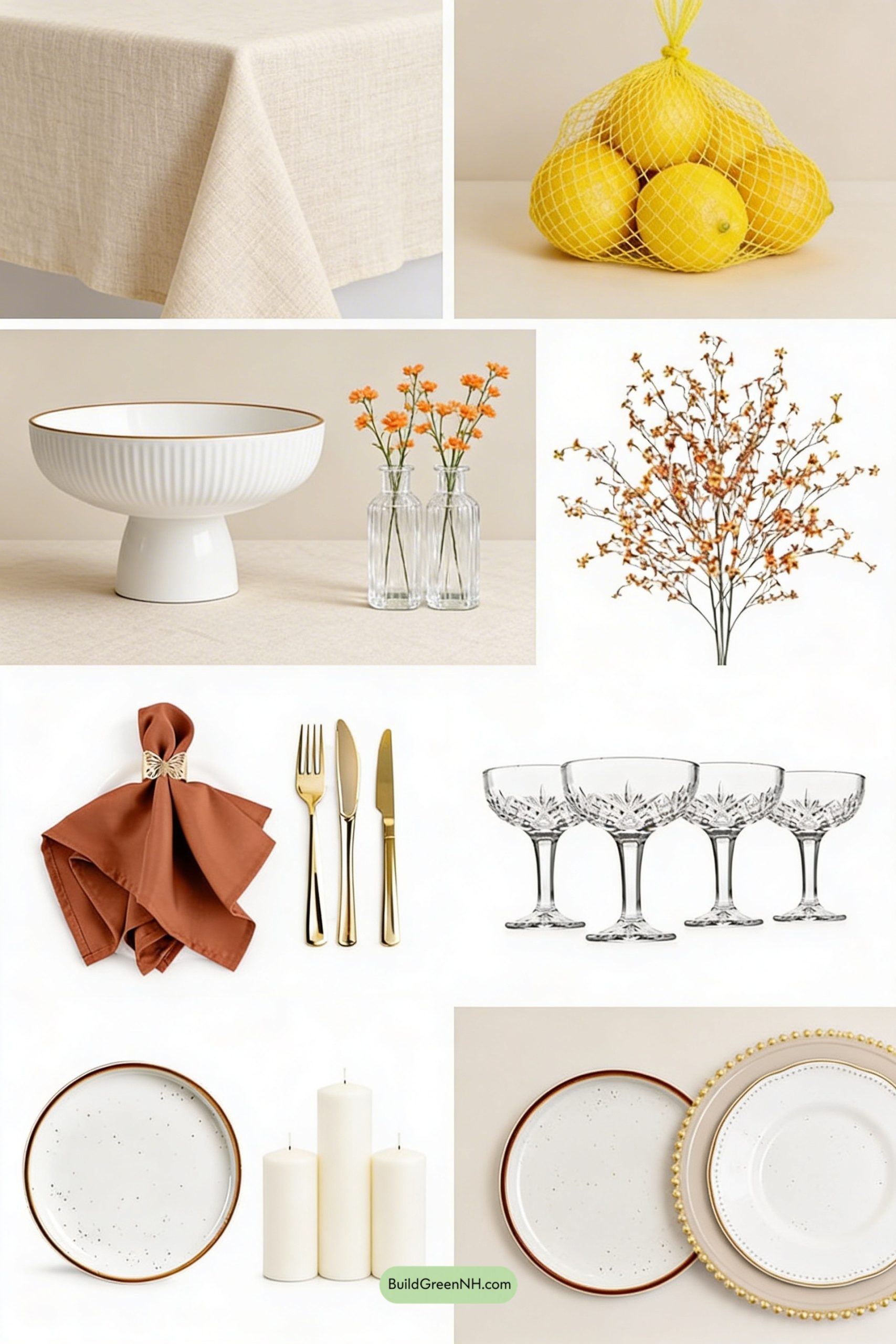 Moodboard for Citrus Grove Brunch Table Glow
