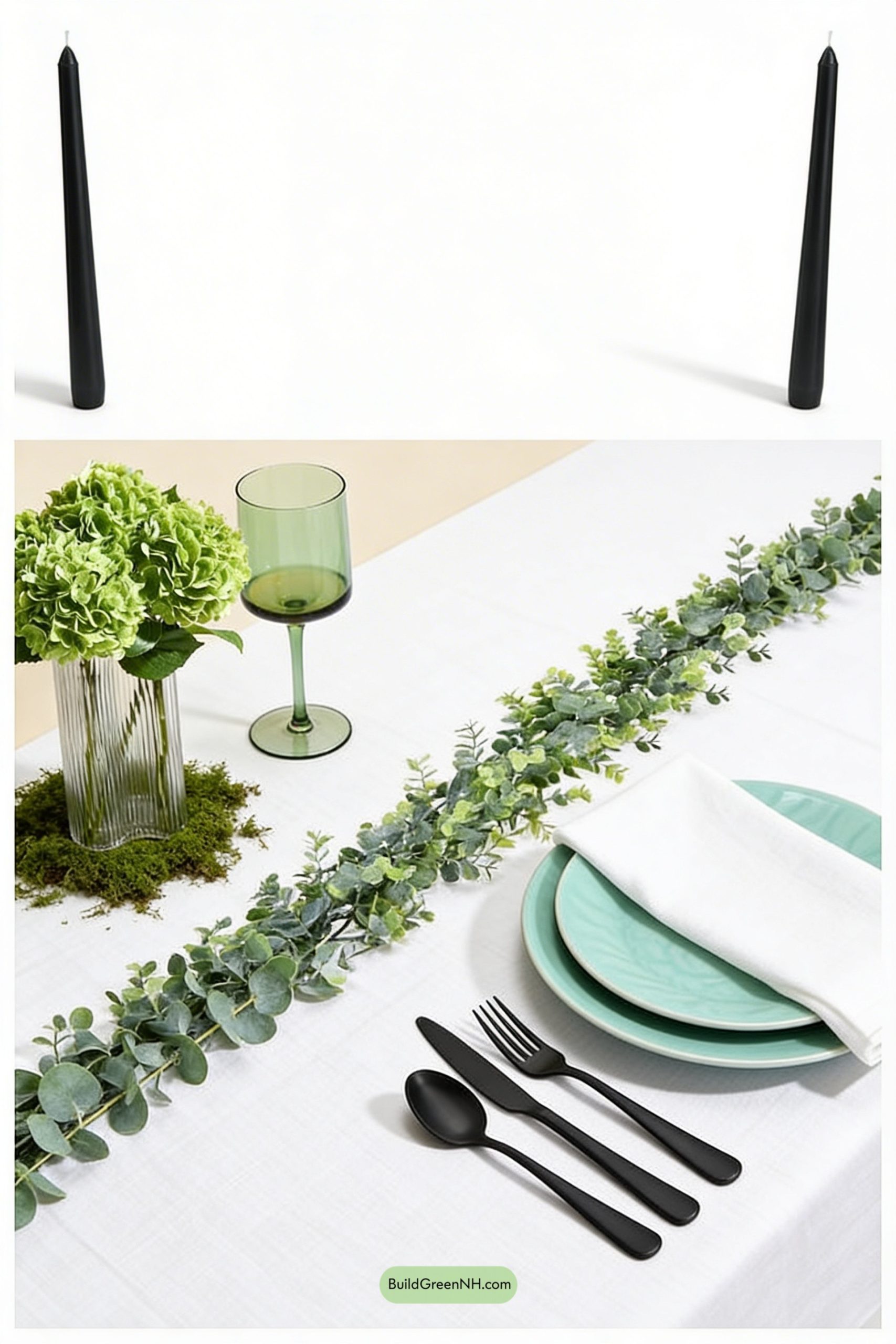 Moodboard for Monochrome Green Spring Tableline