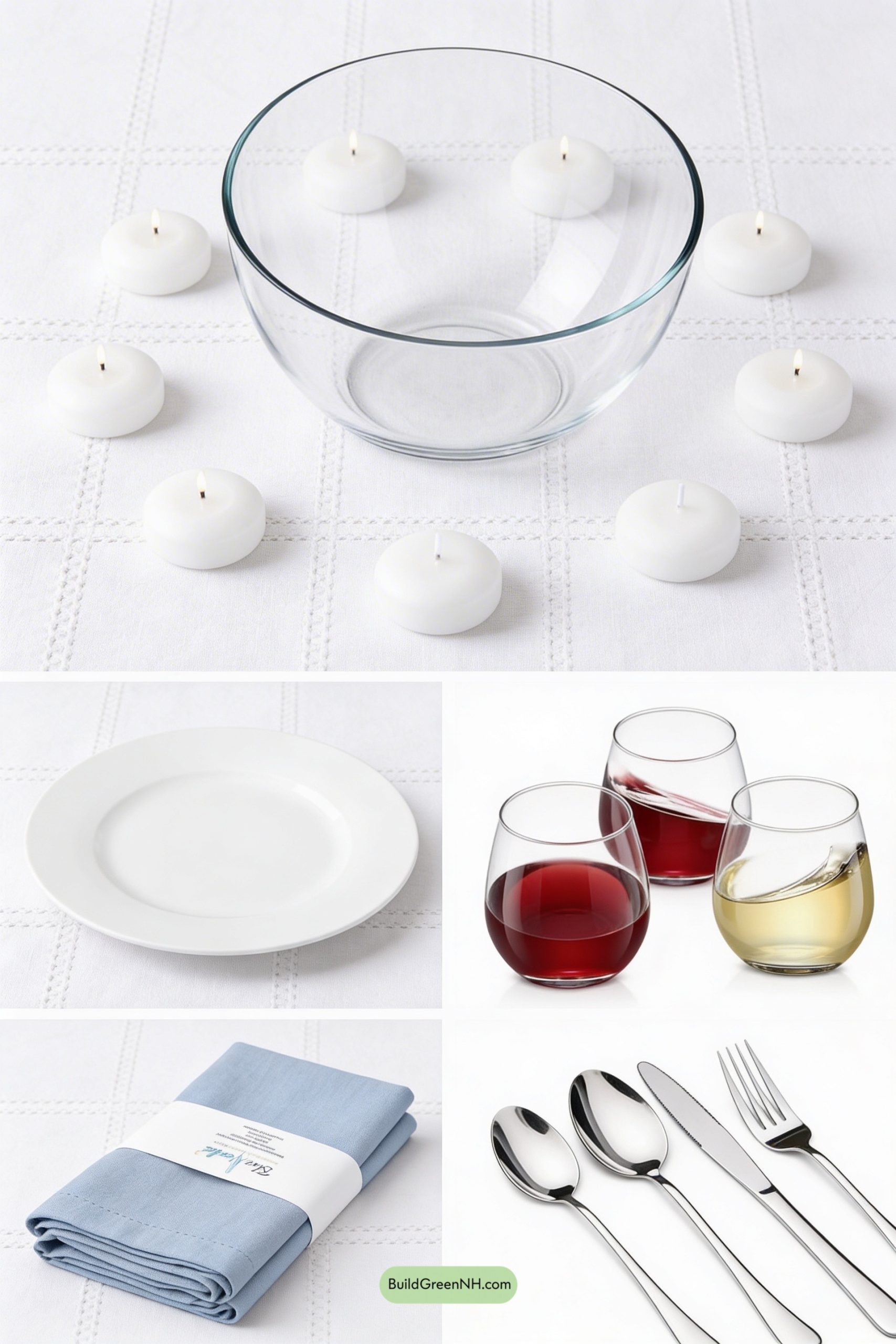 Moodboard for Petals Afloat, Dinner Feels Elevated