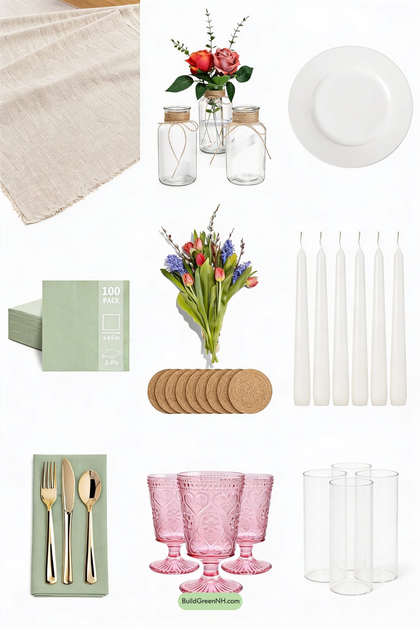 Moodboard for Florist-Market Bouquets Down the Table