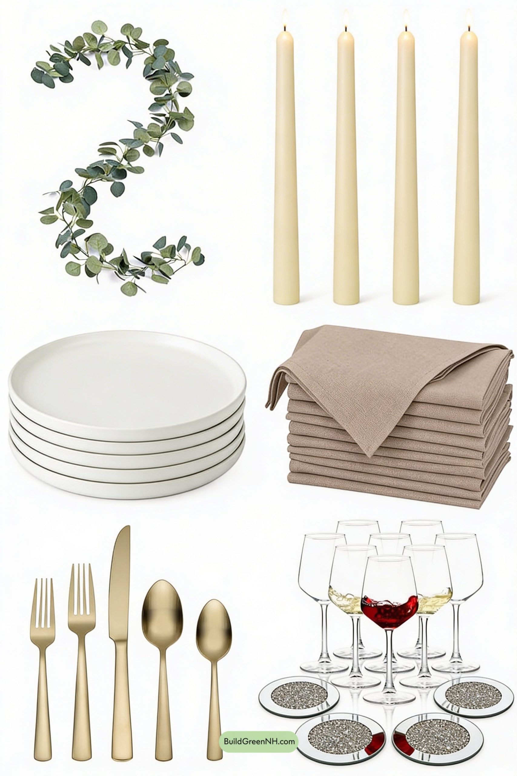 Moodboard for Candle Meadow Centerpiece, Modern Spring Glow