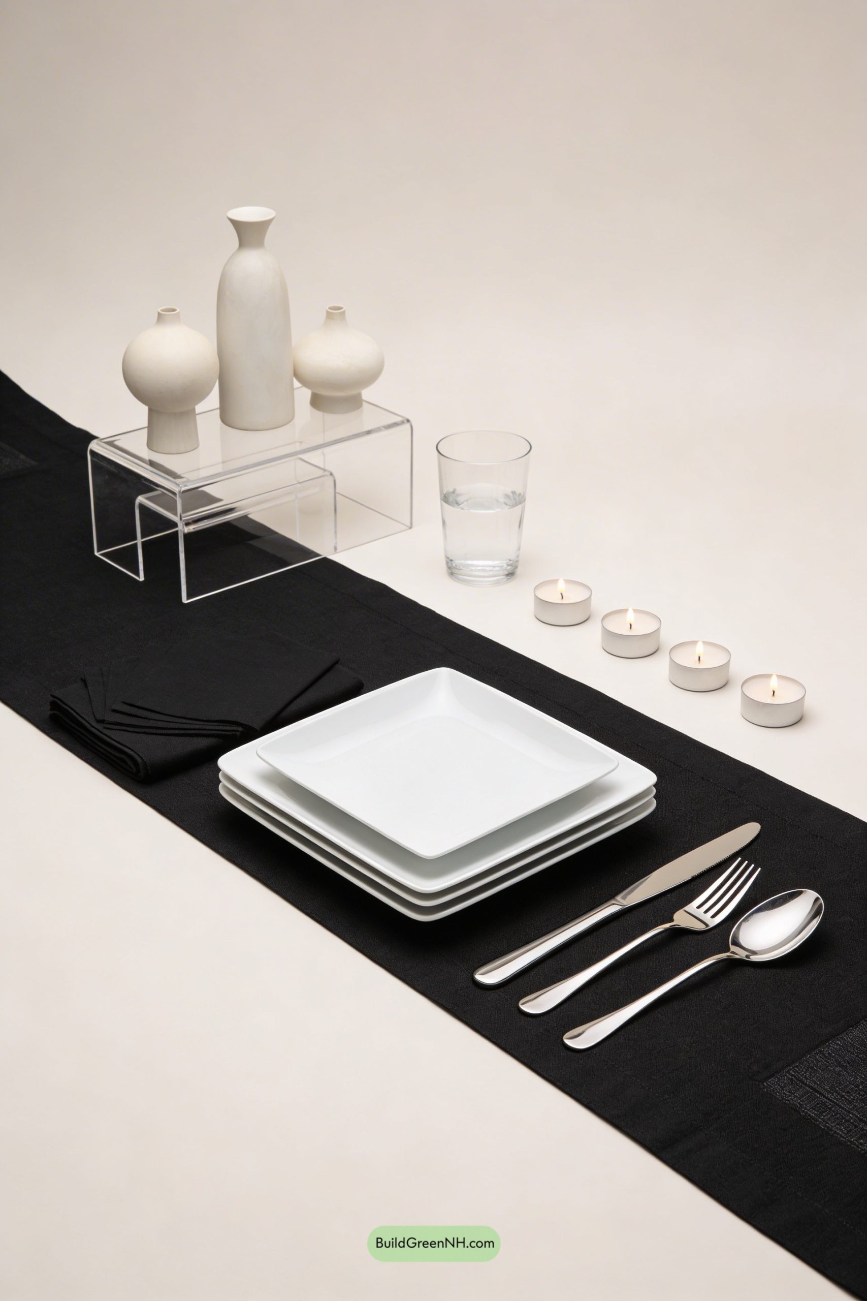 Moodboard for Museum-Style Spring Table on Concrete