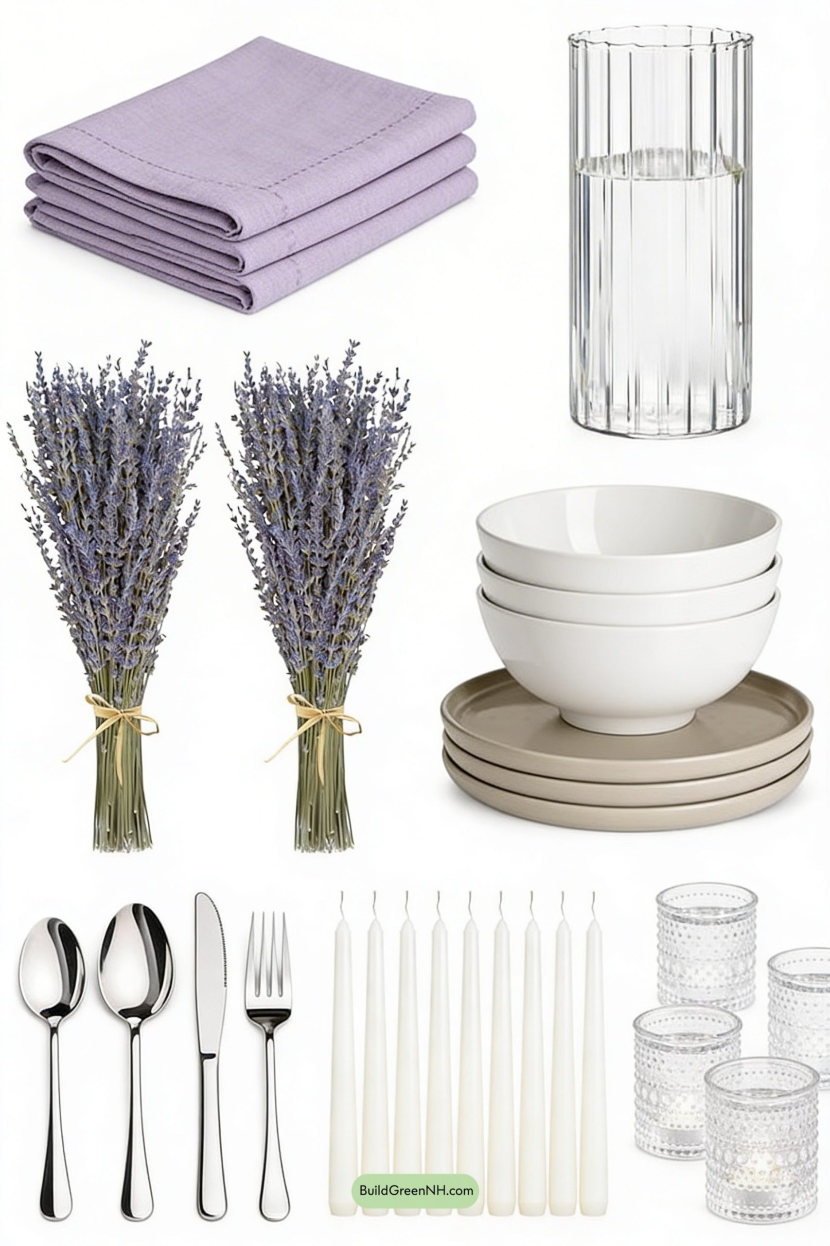 Moodboard for Lavender Morning Modern Spring Table