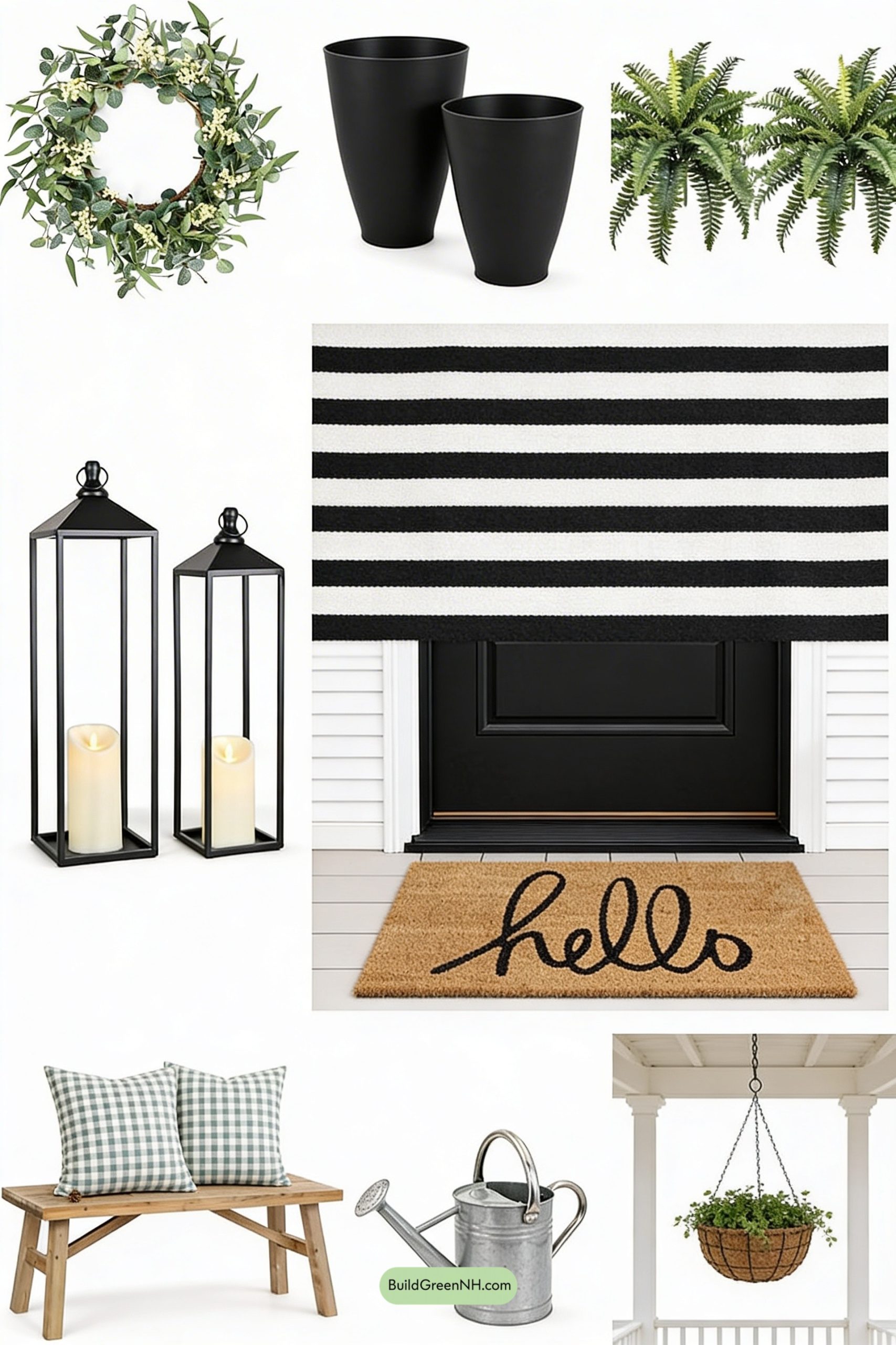 Moodboard for Striped Rug Runway, Warm Farmhouse Welcome