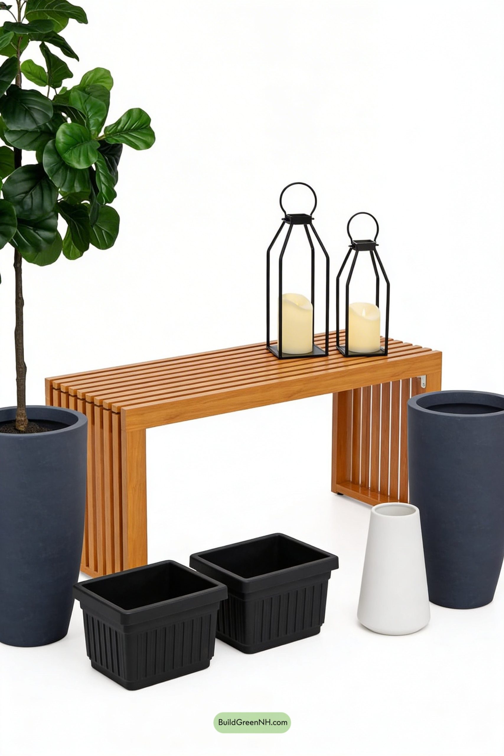 Moodboard for Zen Stone Porch with Sculptural Greens