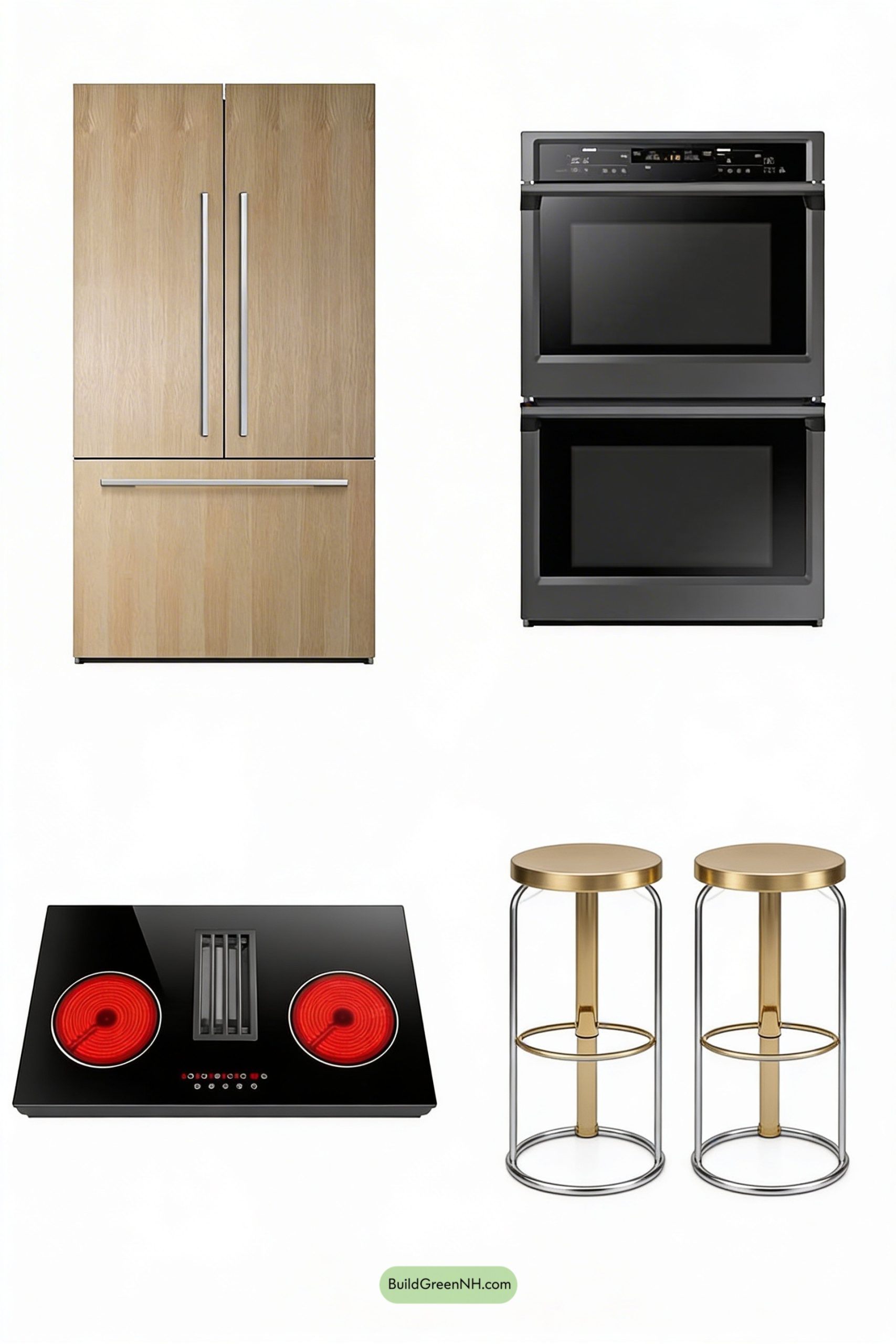 Moodboard for Calacatta Waterfall Island, Black Lacquer Drama