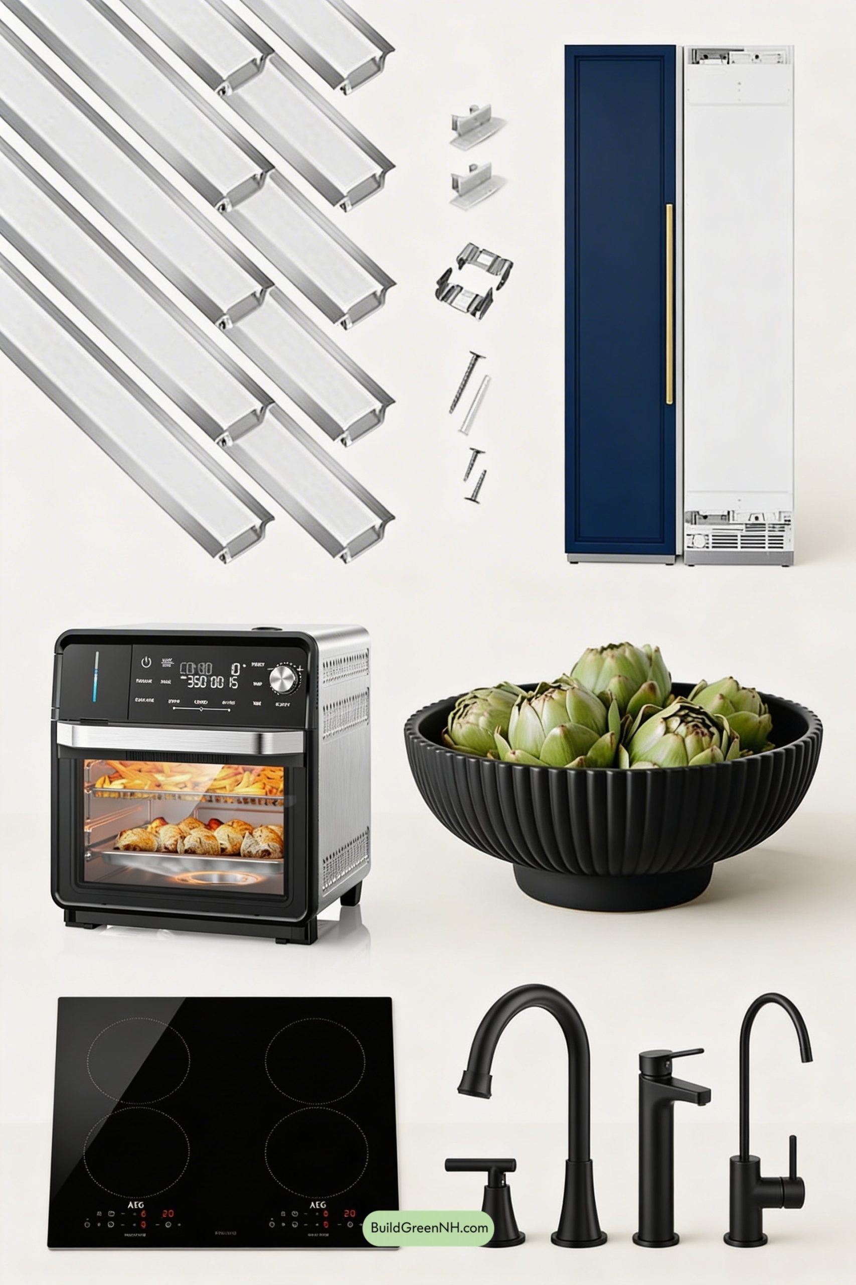 Moodboard for Concrete Monolith, Midnight Cabinetry Calm