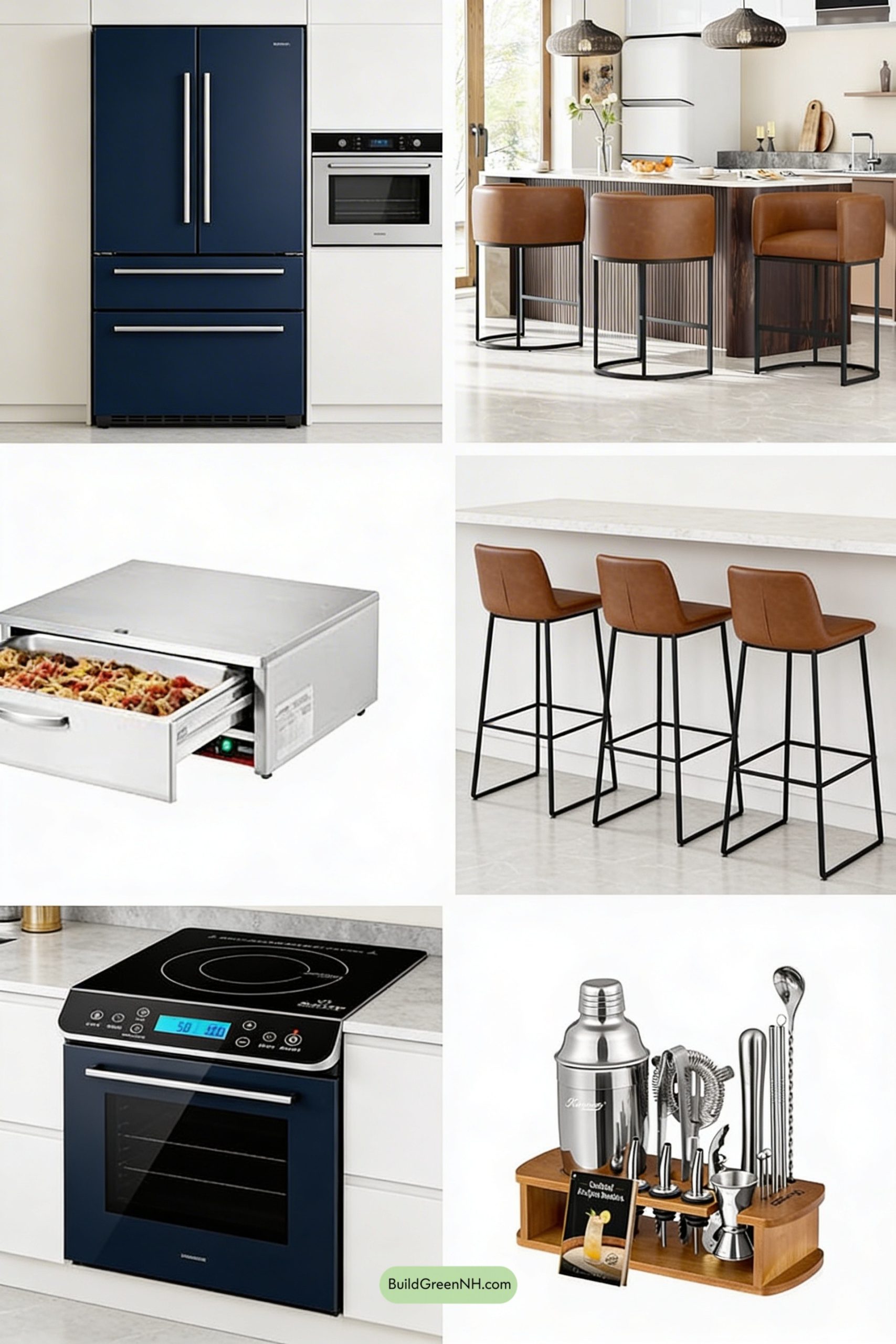 Moodboard for Members-Club Walnut Kitchen with Glowing Onyx