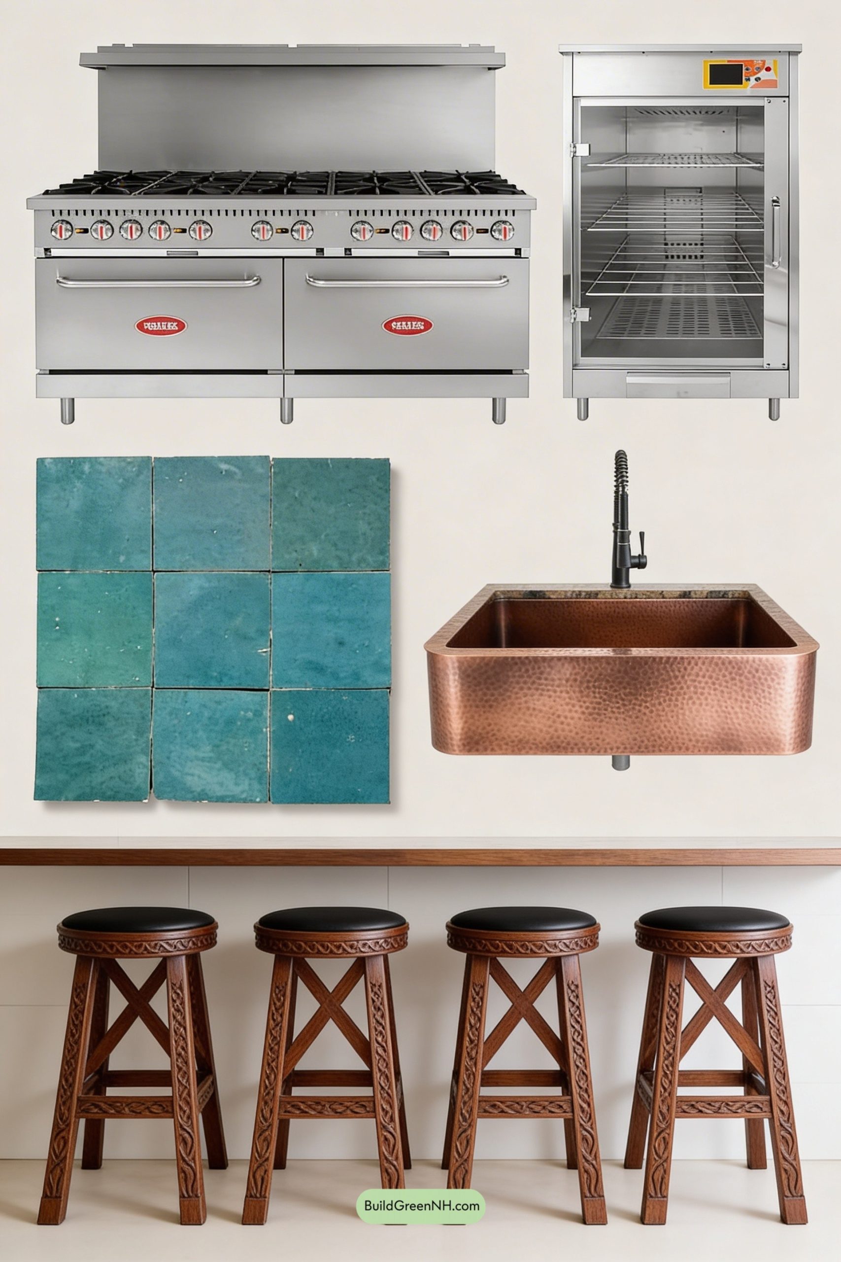 Moodboard for Mediterranean Villa Kitchen, Polished to Perfection