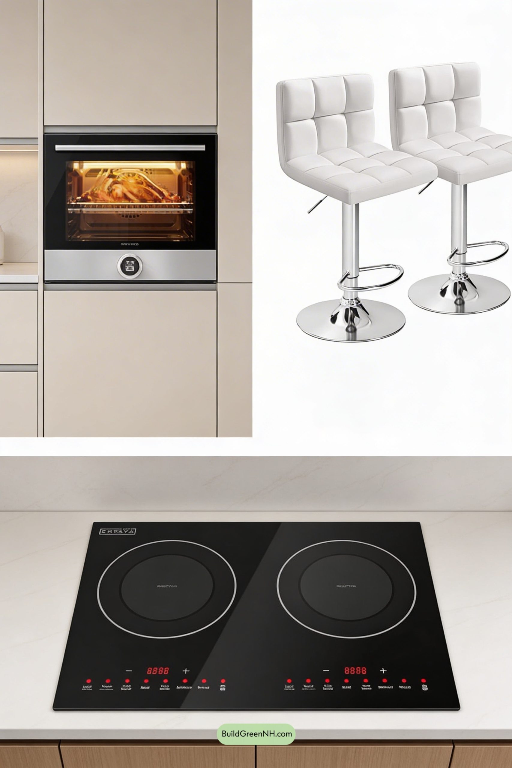 Moodboard for Starship-White Luxury Kitchen, Seamless and Glowing