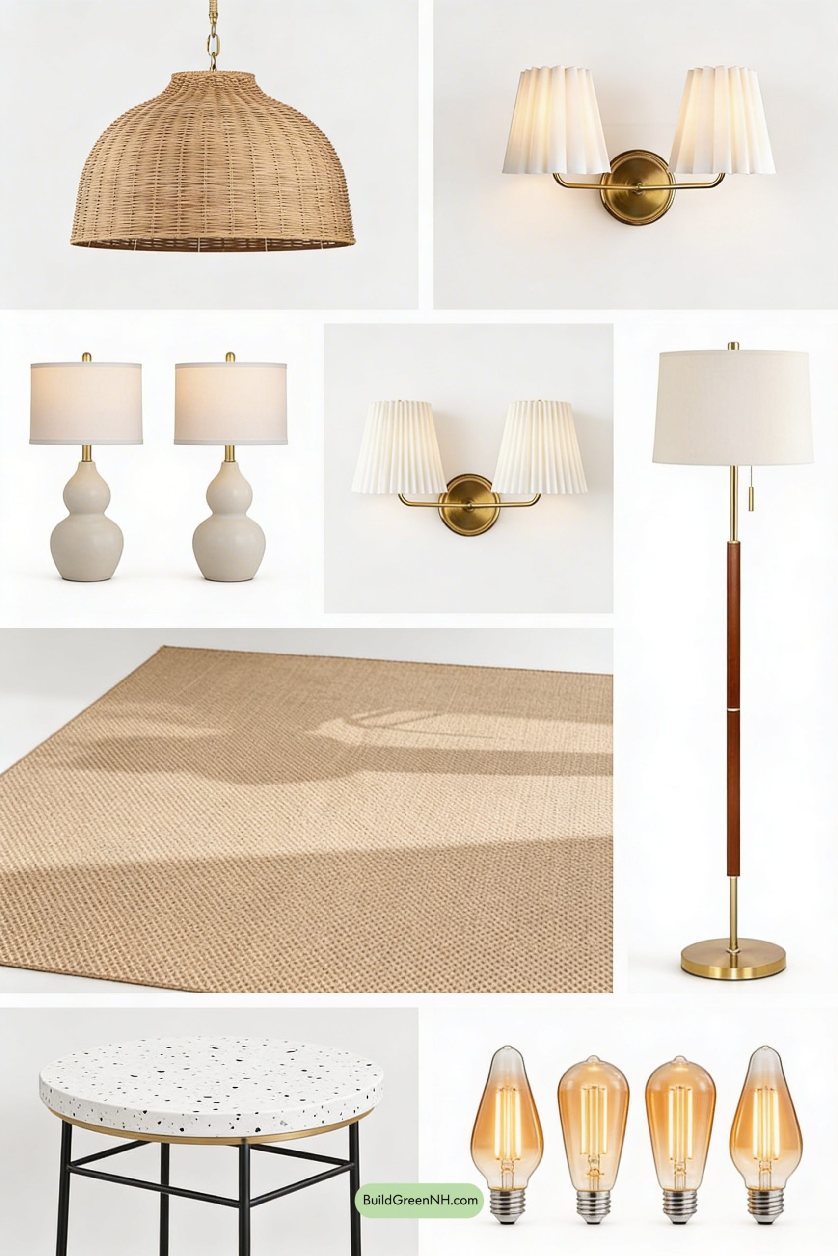 Moodboard for Rattan Glow in Wood-Paneled Cozy