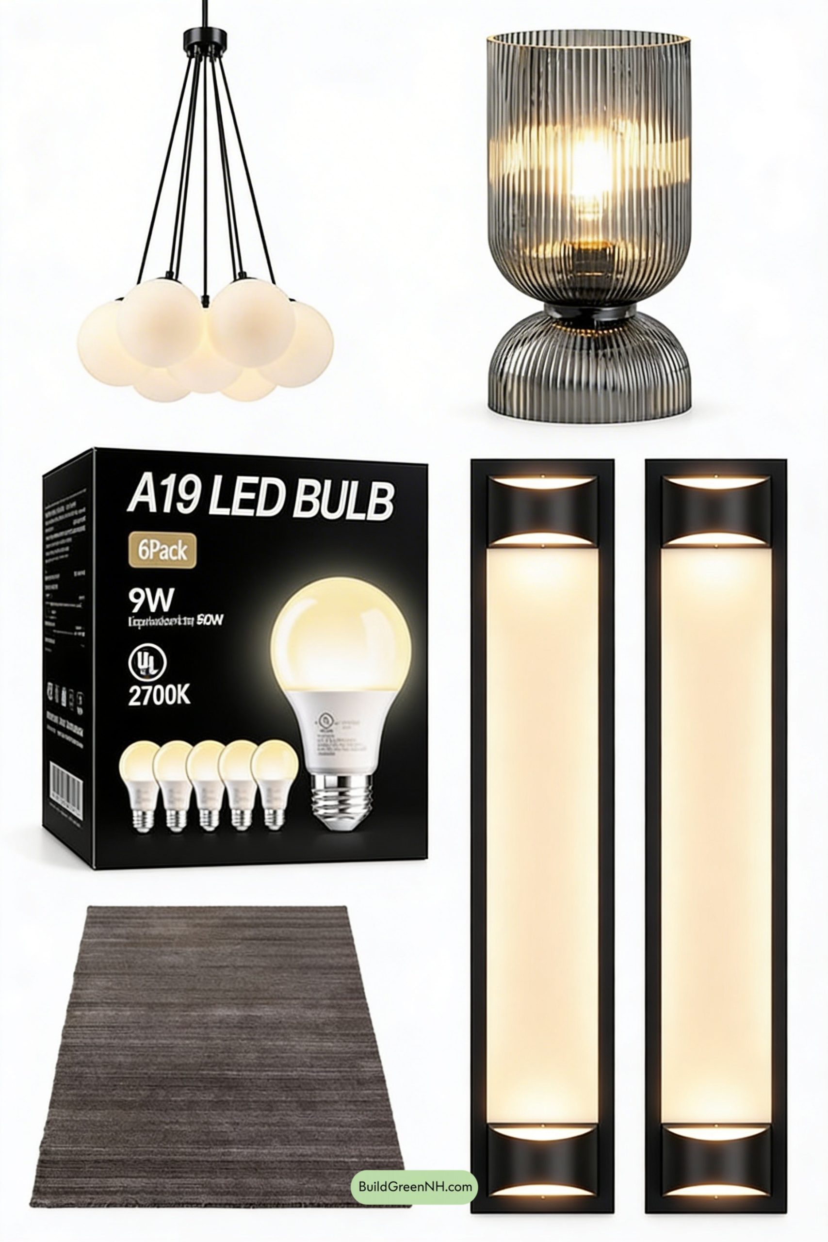 Moodboard for Globe Cluster Chandelier, Concrete-Soft Mood