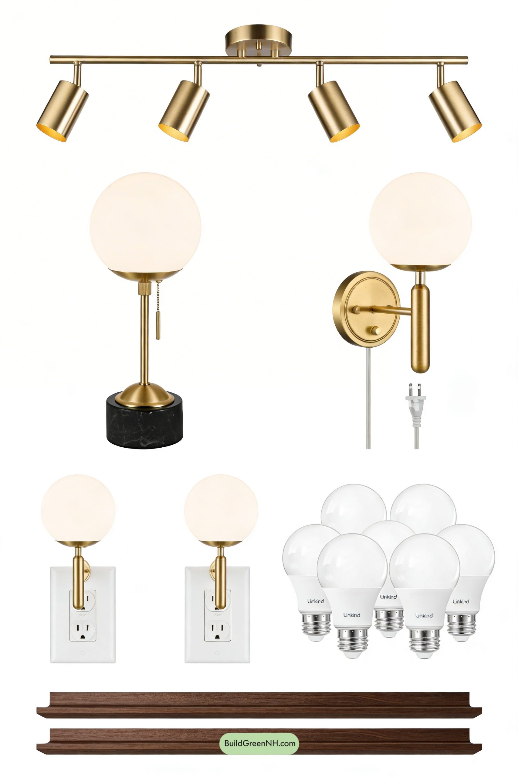 Moodboard for Brass Track + Globe Glow Harmony
