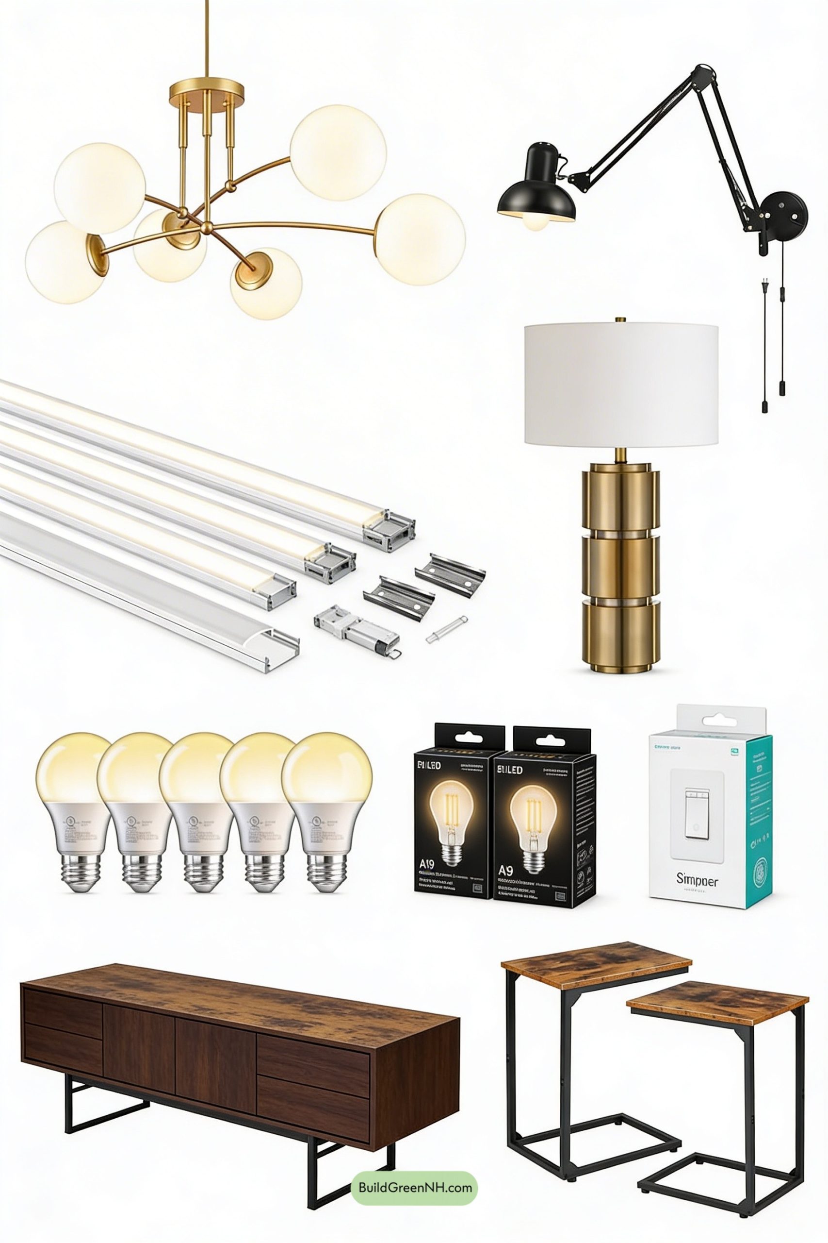 Moodboard for Asymmetrical Globe Chandelier, Perfectly Layered Glow