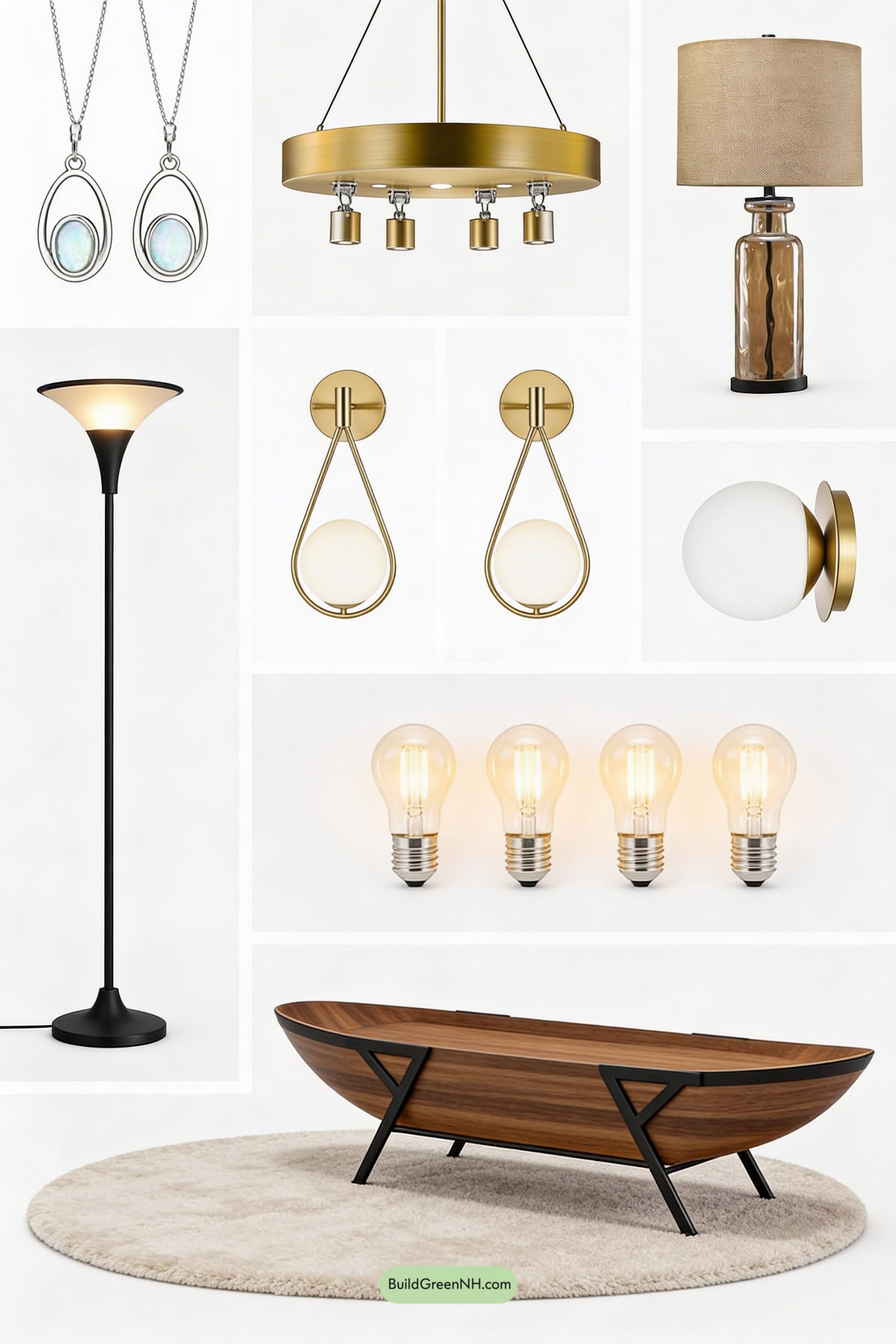 Moodboard for Staggered Opal Saucers, Warm MCM Glow