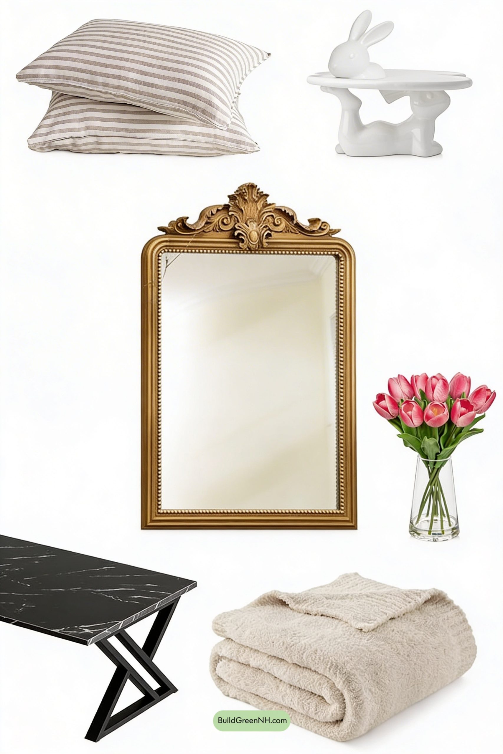 Moodboard for Parisian Stripes, Tulips, and Chic Black